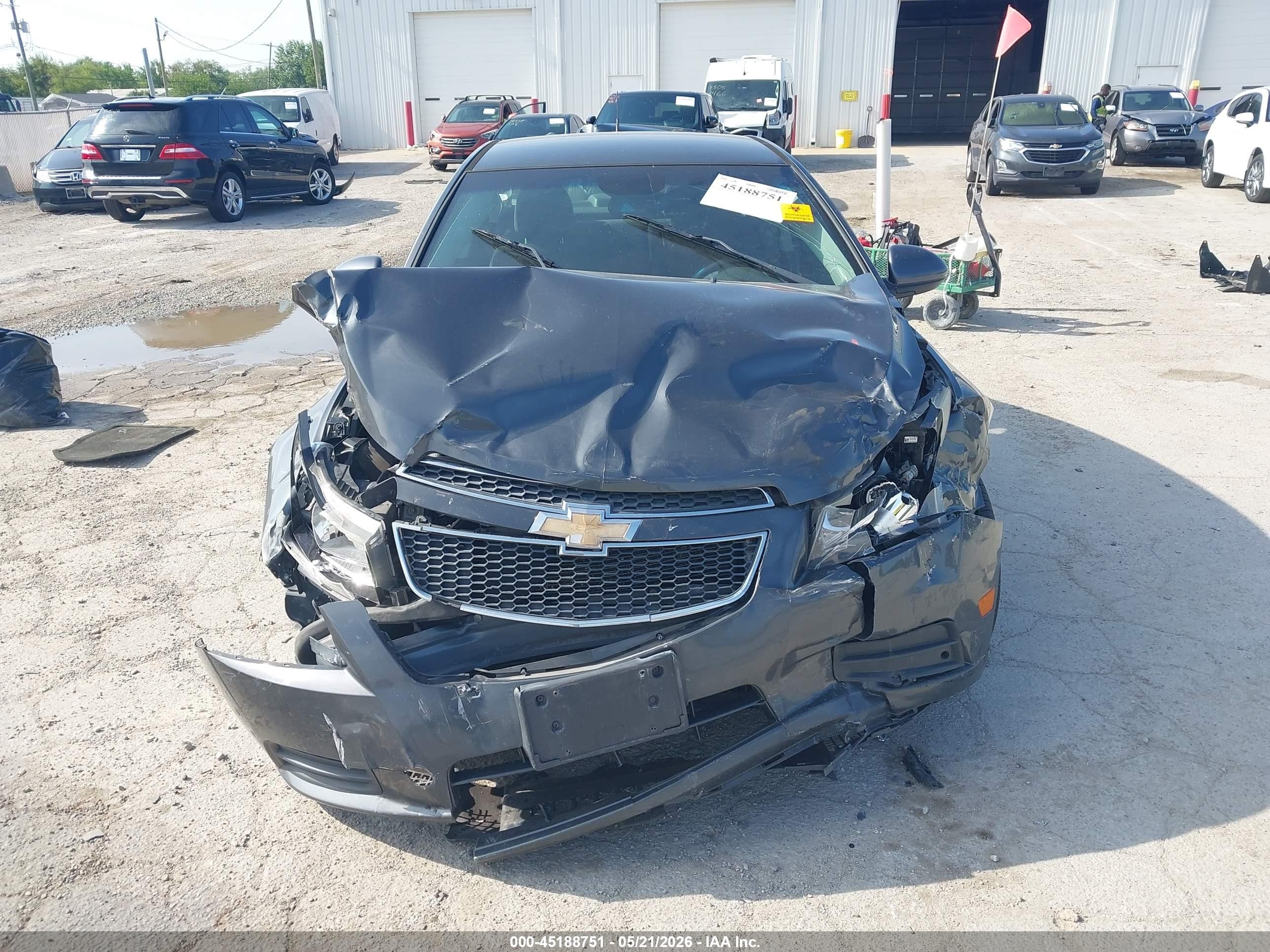 2013 Chevrolet Cruze 1lt Auto Gray vin: 1G1PC5SB7D7188474
