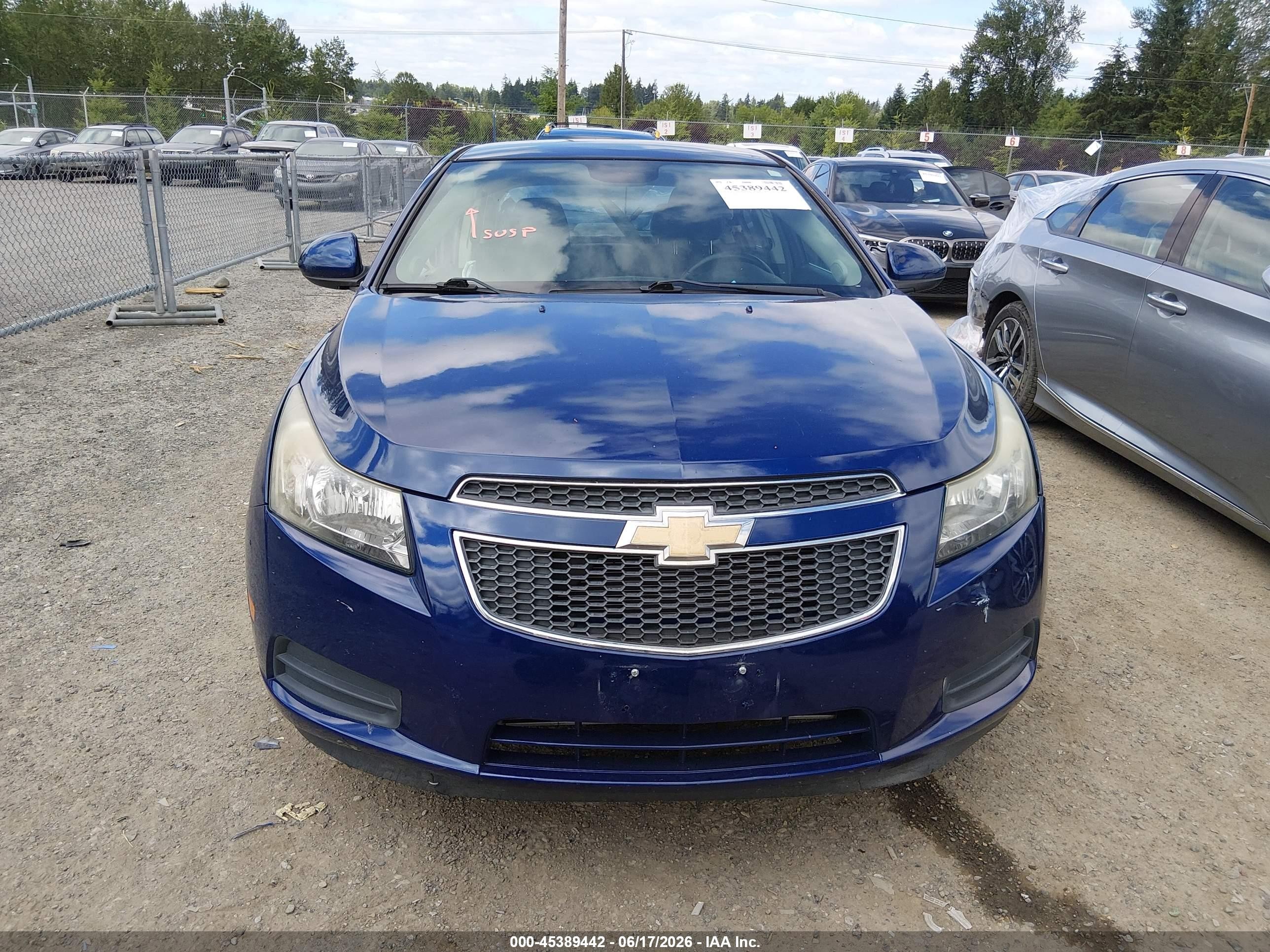2013 Chevrolet Cruze 1lt Auto Синий vin: 1G1PC5SB7D7200543