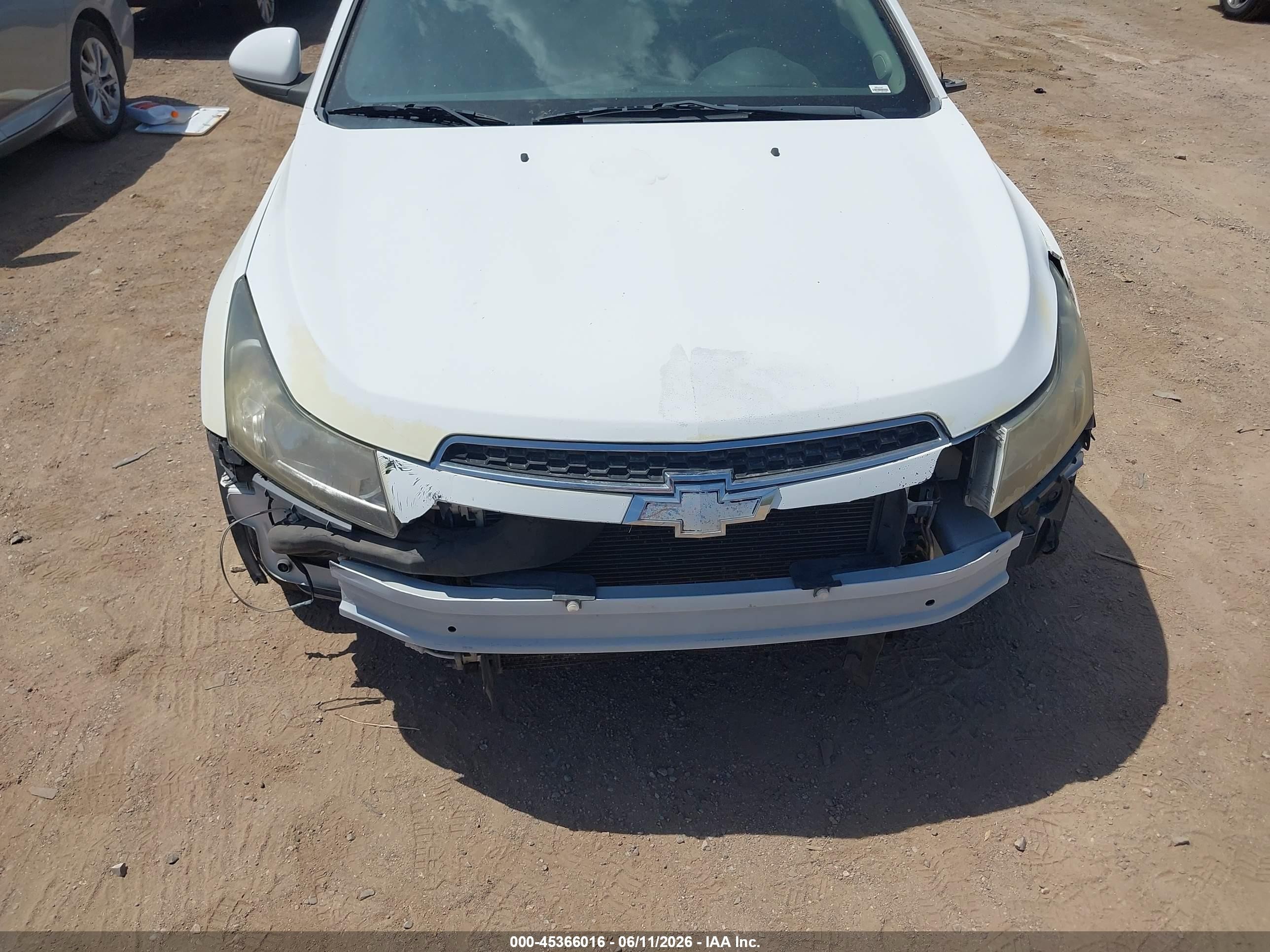 2013 Chevrolet Cruze 1lt Auto White vin: 1G1PC5SB7D7204446