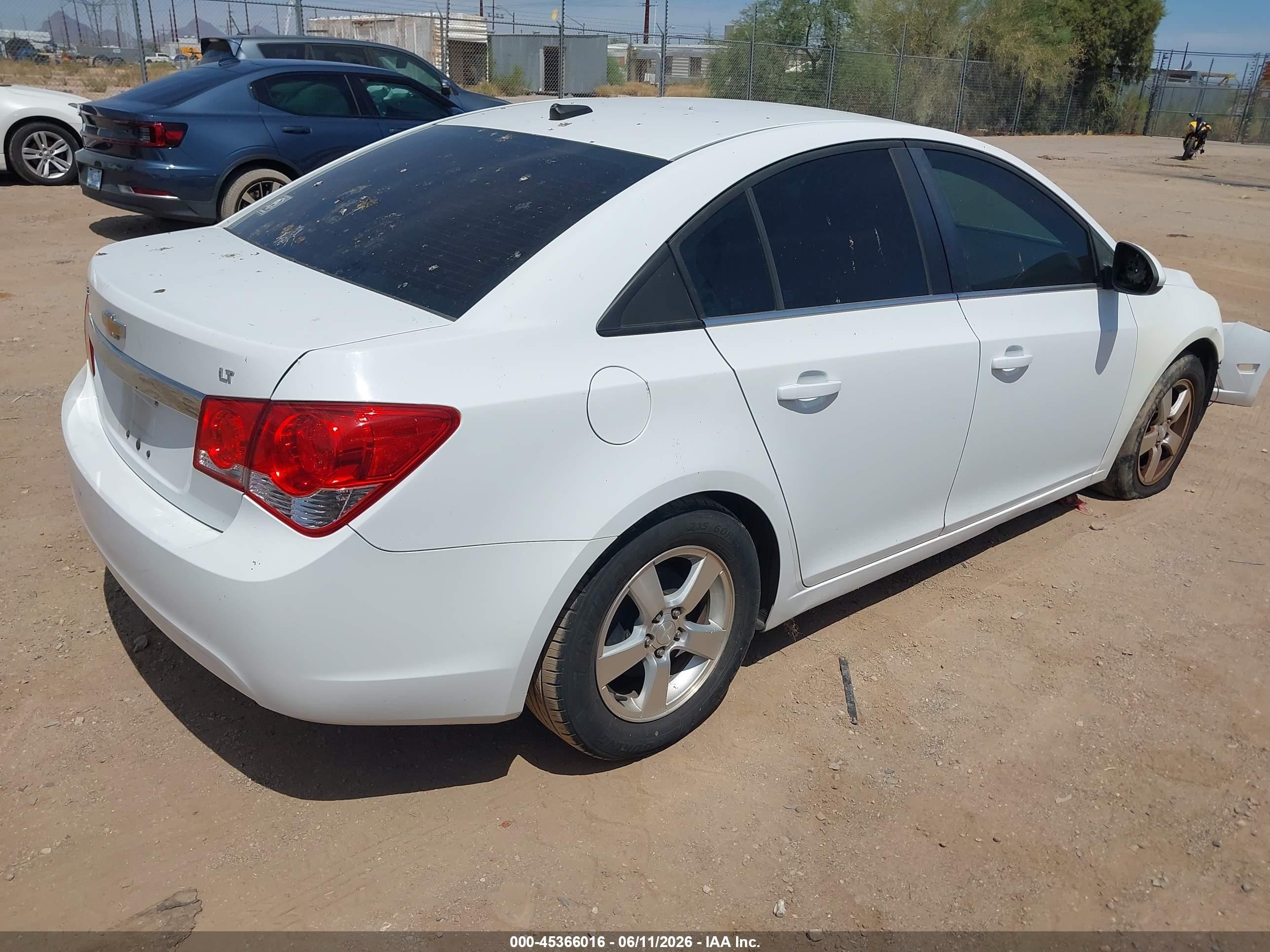2013 Chevrolet Cruze 1lt Auto White vin: 1G1PC5SB7D7204446