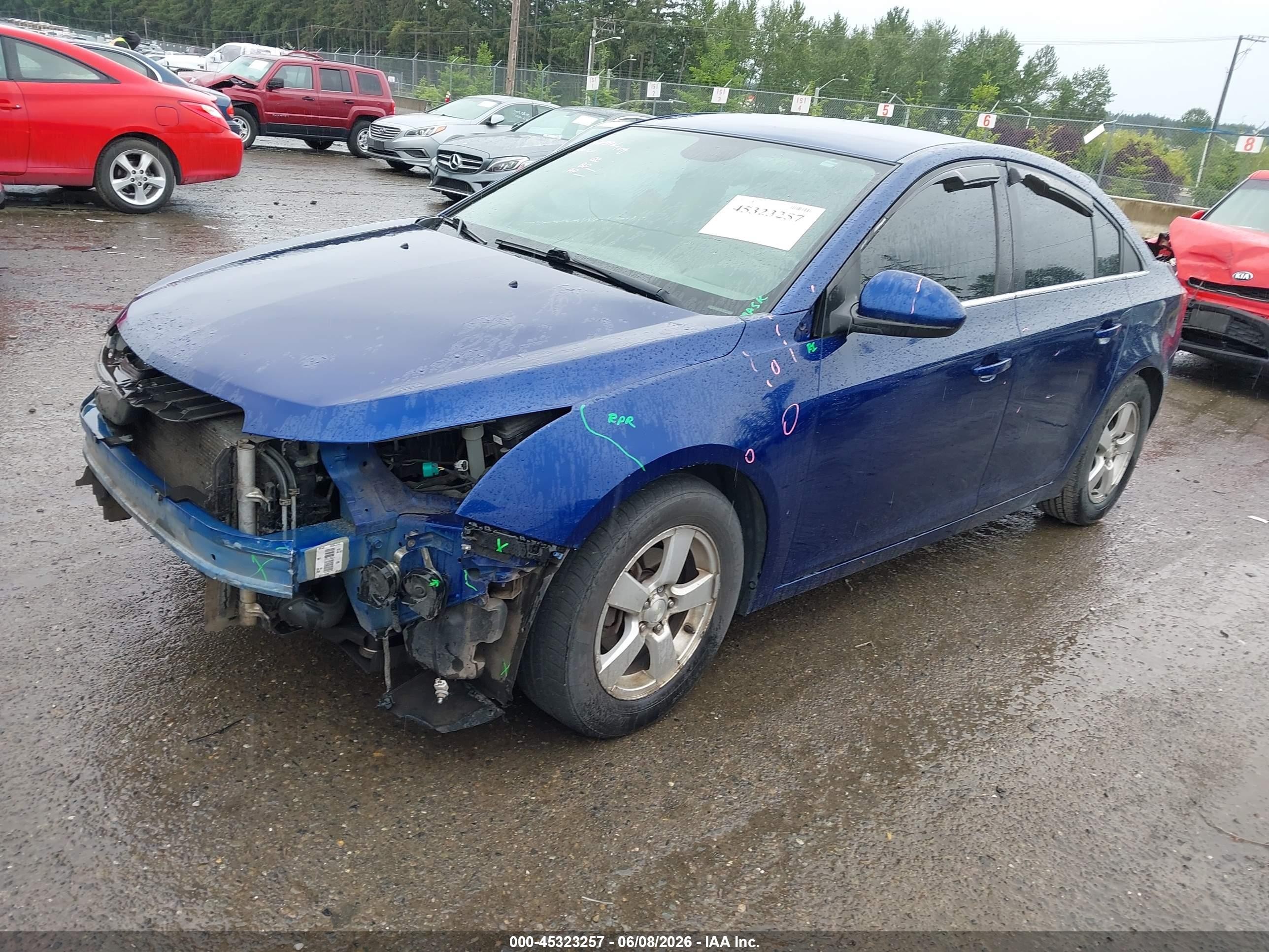 2013 Chevrolet Cruze 1lt Auto Синий vin: 1G1PC5SB7D7206875