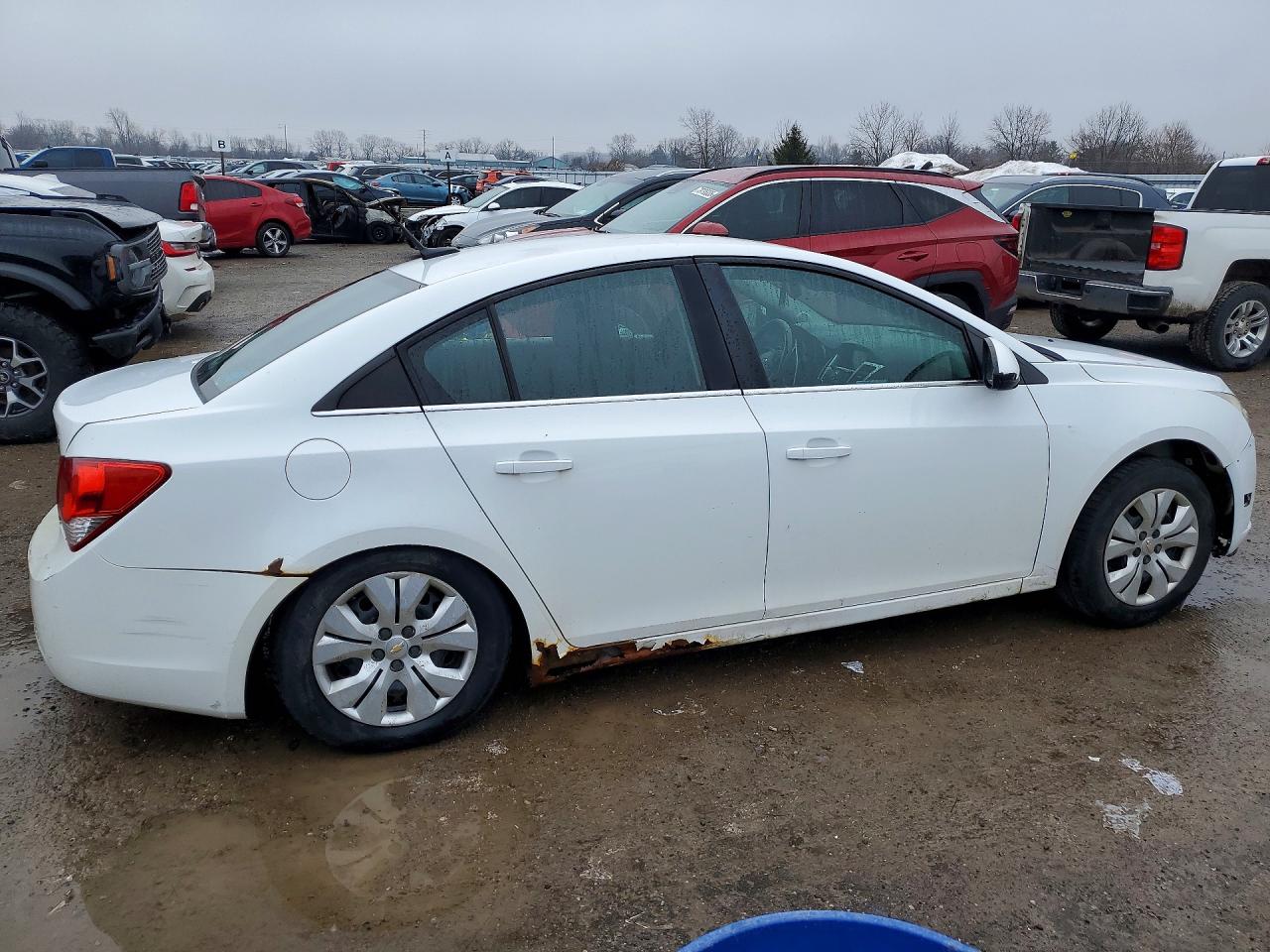 2013 Chevrolet Cruze Lt White vin: 1G1PC5SB7D7320908