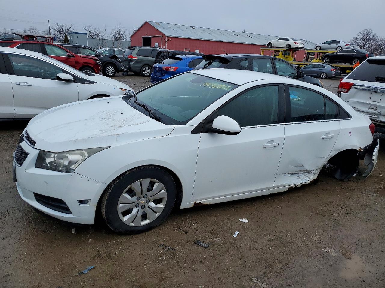 2013 Chevrolet Cruze Lt White vin: 1G1PC5SB7D7320908
