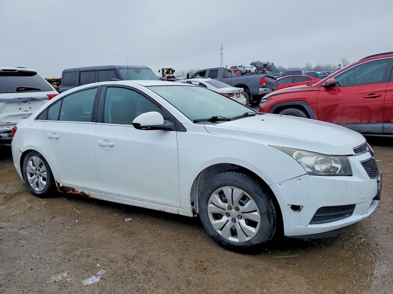 2013 Chevrolet Cruze Lt White vin: 1G1PC5SB7D7320908