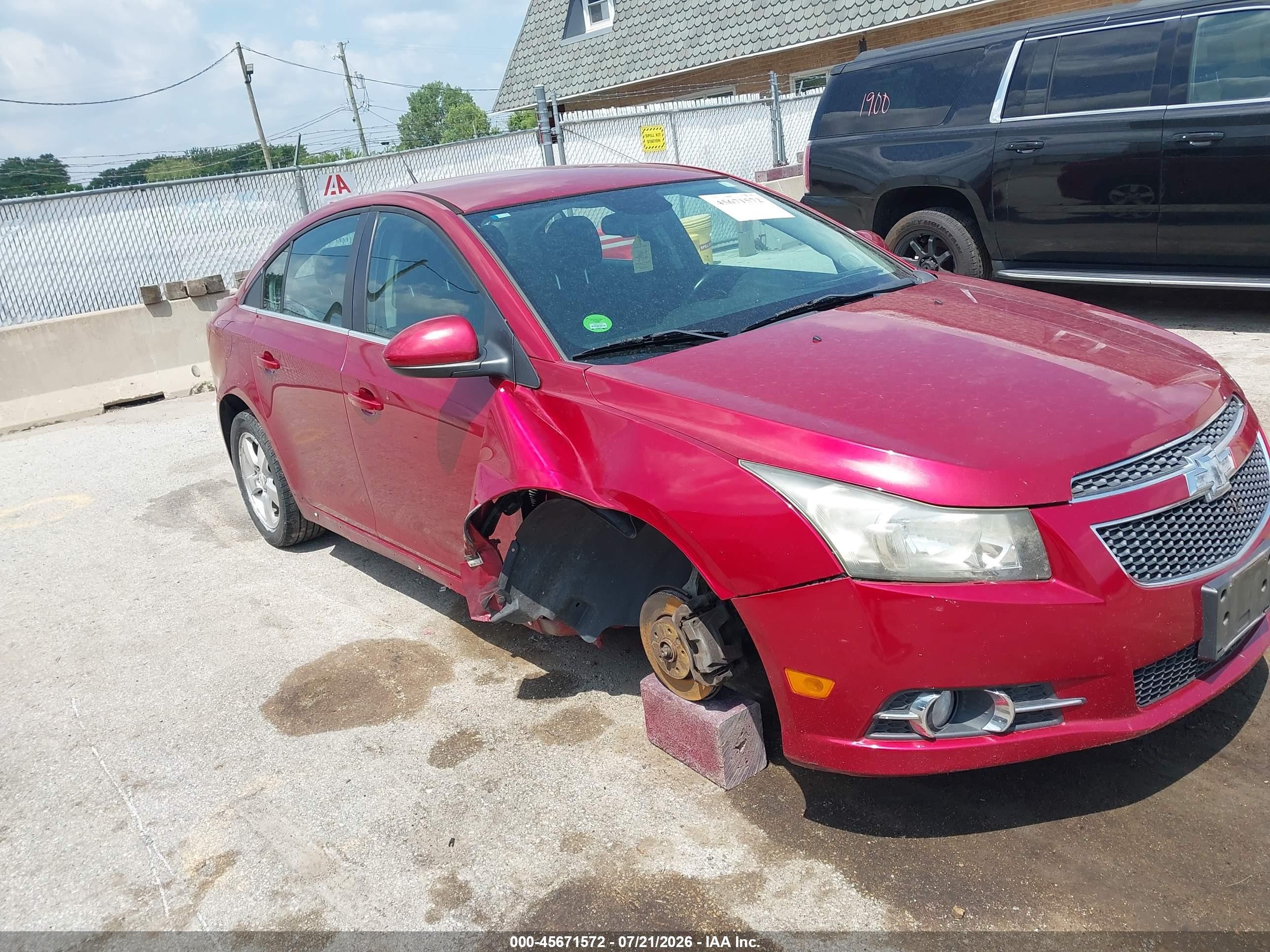 2014 Chevrolet Cruze 1lt Auto Red vin: 1G1PC5SB7E7106230
