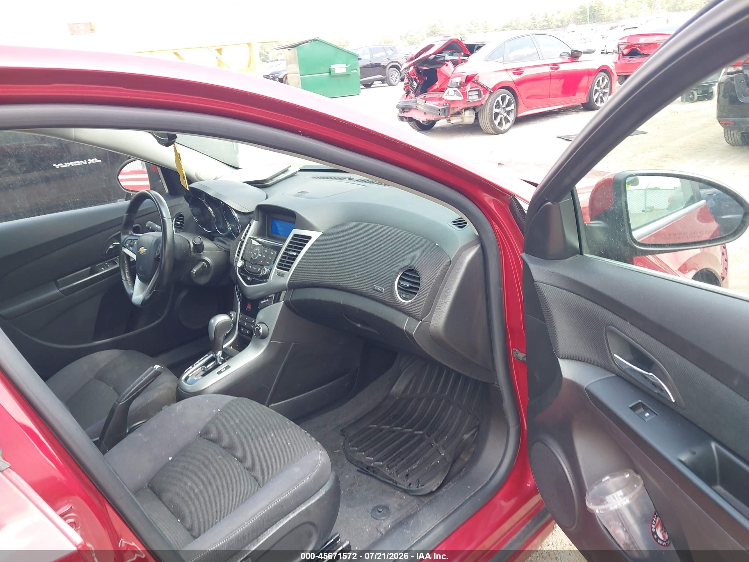 2014 Chevrolet Cruze 1lt Auto Red vin: 1G1PC5SB7E7106230