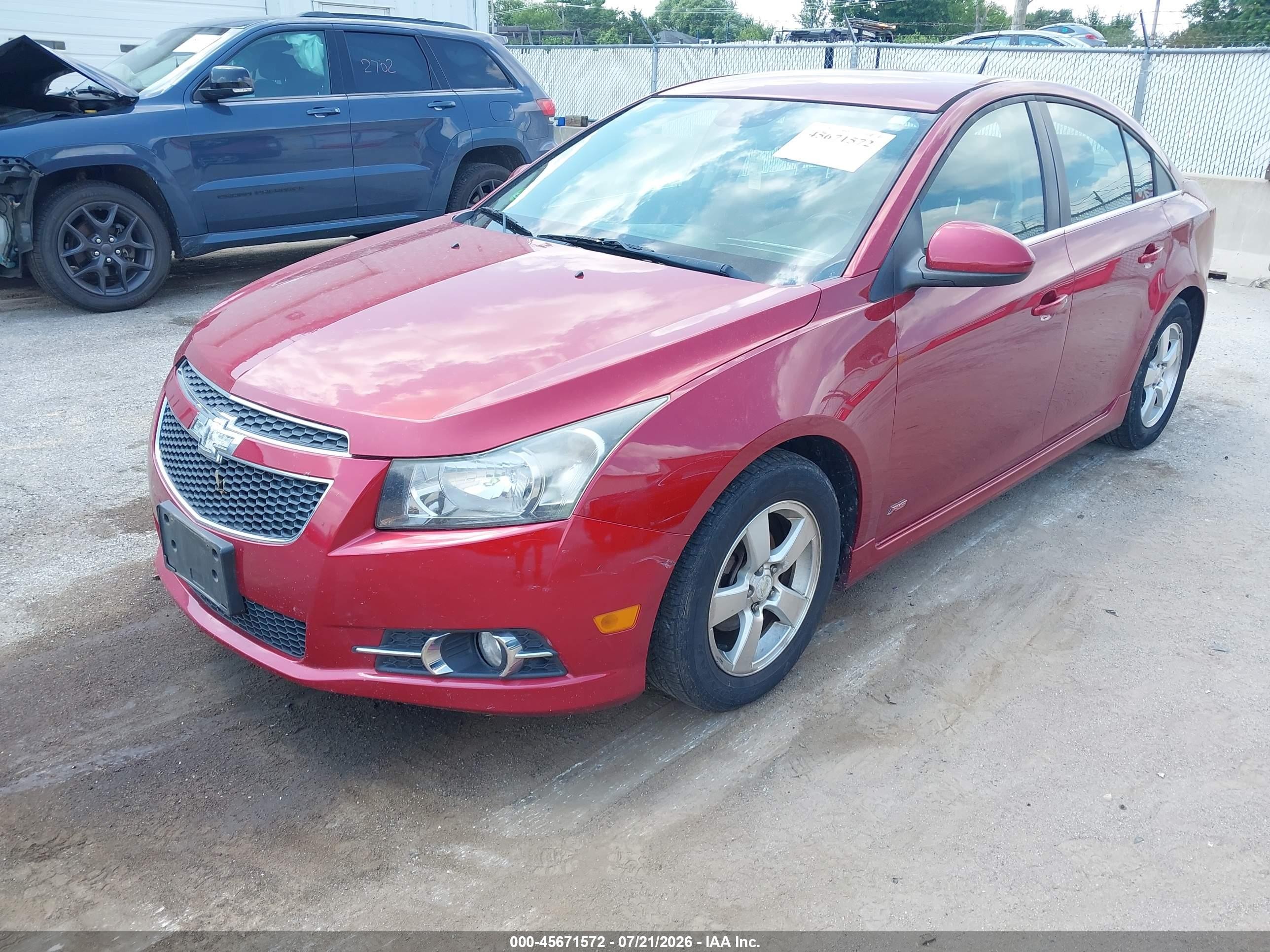2014 Chevrolet Cruze 1lt Auto Red vin: 1G1PC5SB7E7106230