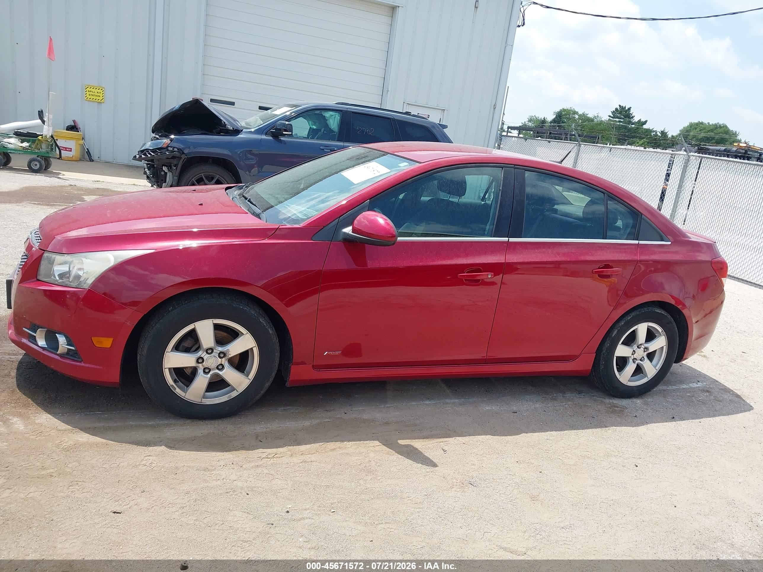 2014 Chevrolet Cruze 1lt Auto Red vin: 1G1PC5SB7E7106230