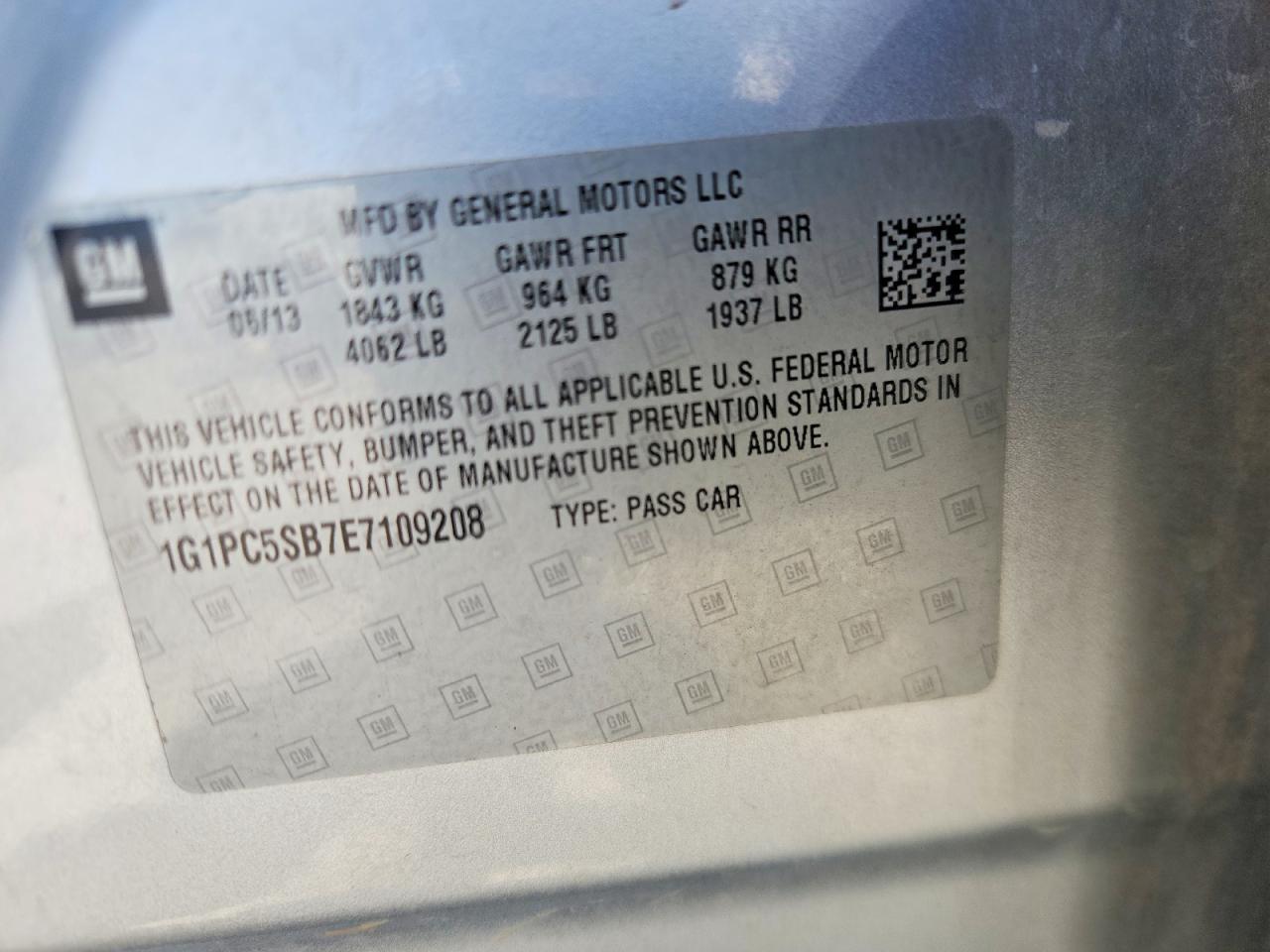 2014 Chevrolet Cruze Lt Silver vin: 1G1PC5SB7E7109208