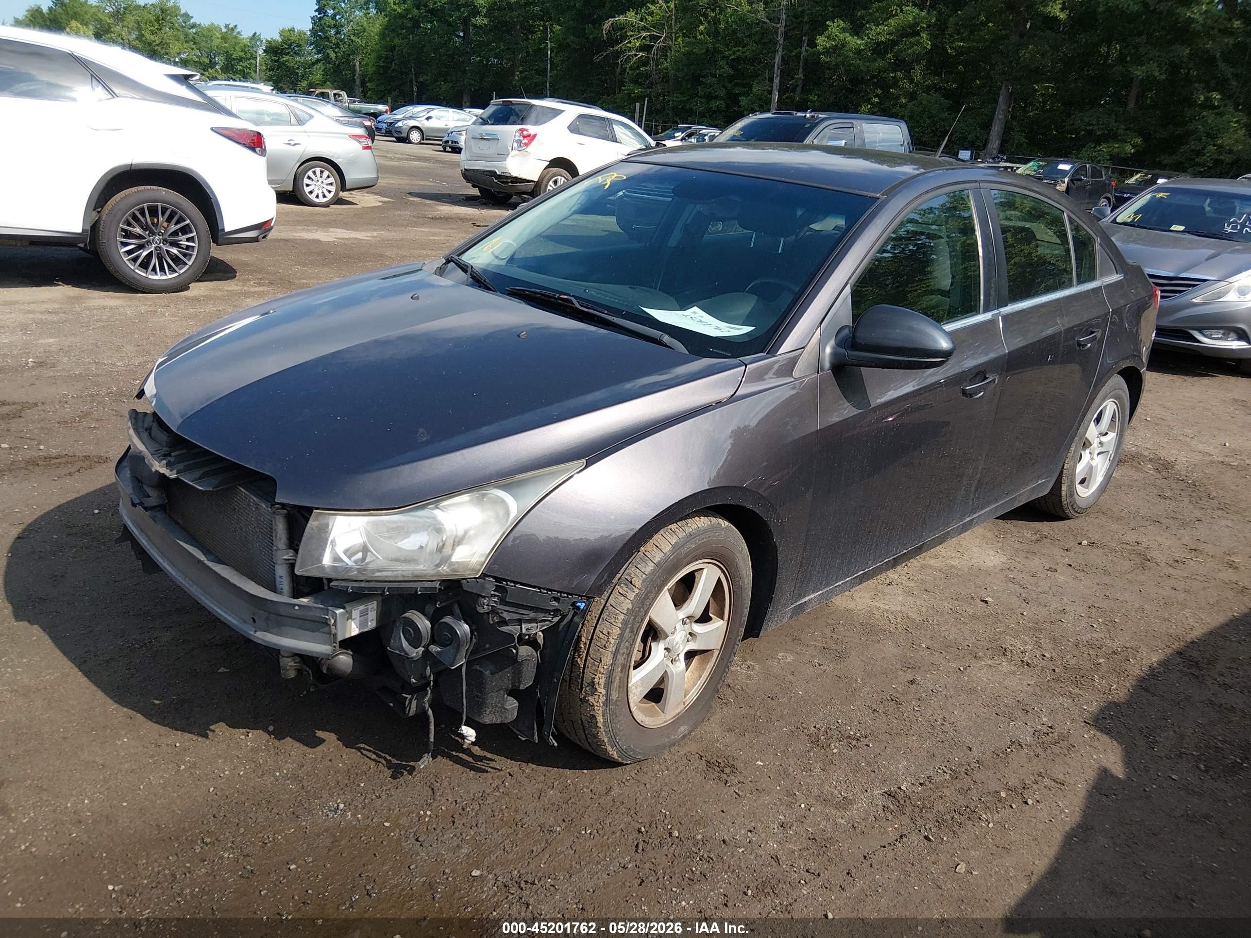 2014 Chevrolet Cruze 1lt Auto Gray vin: 1G1PC5SB7E7115090