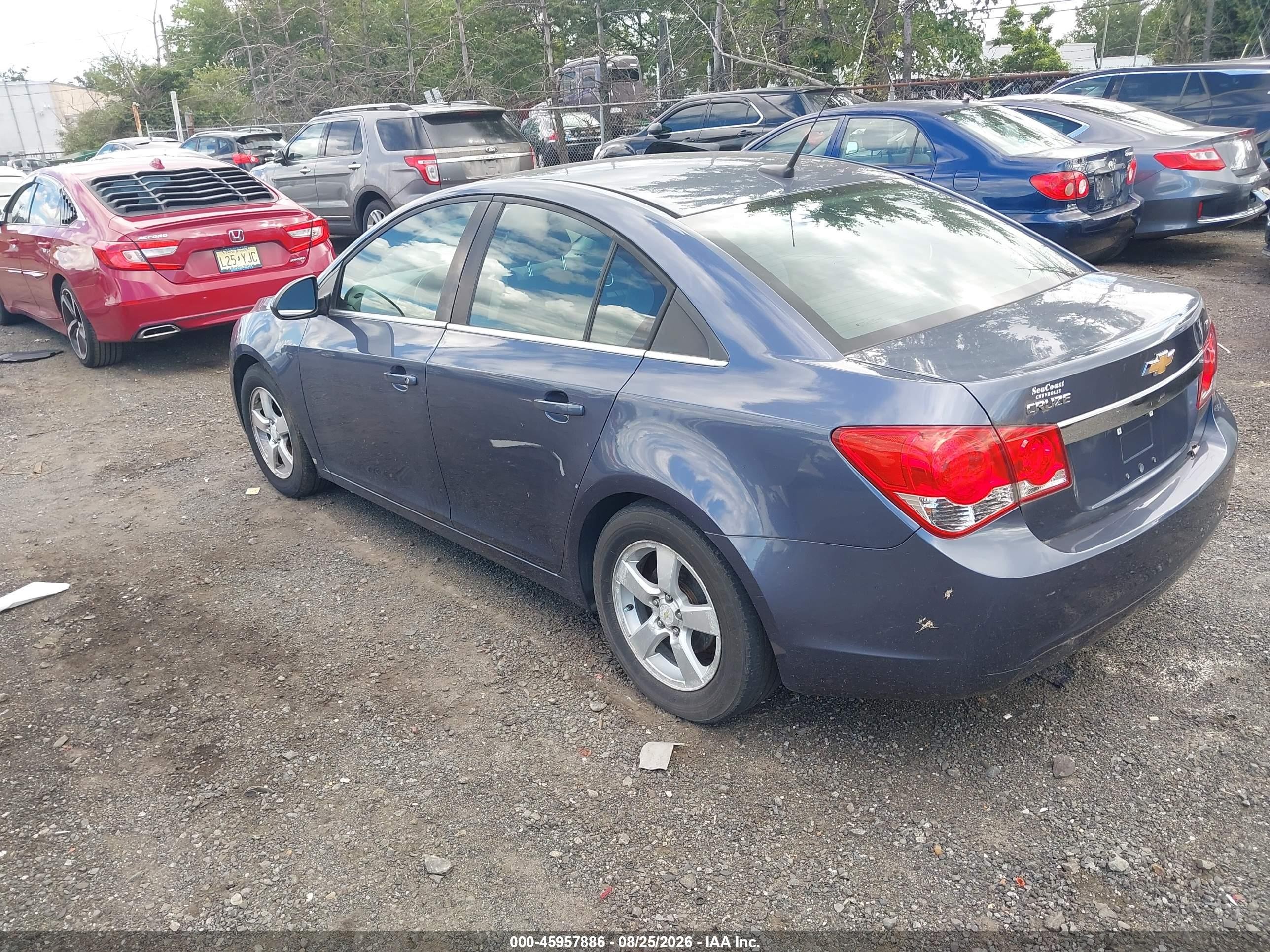 2014 Chevrolet Cruze 1lt Auto Blue vin: 1G1PC5SB7E7138529