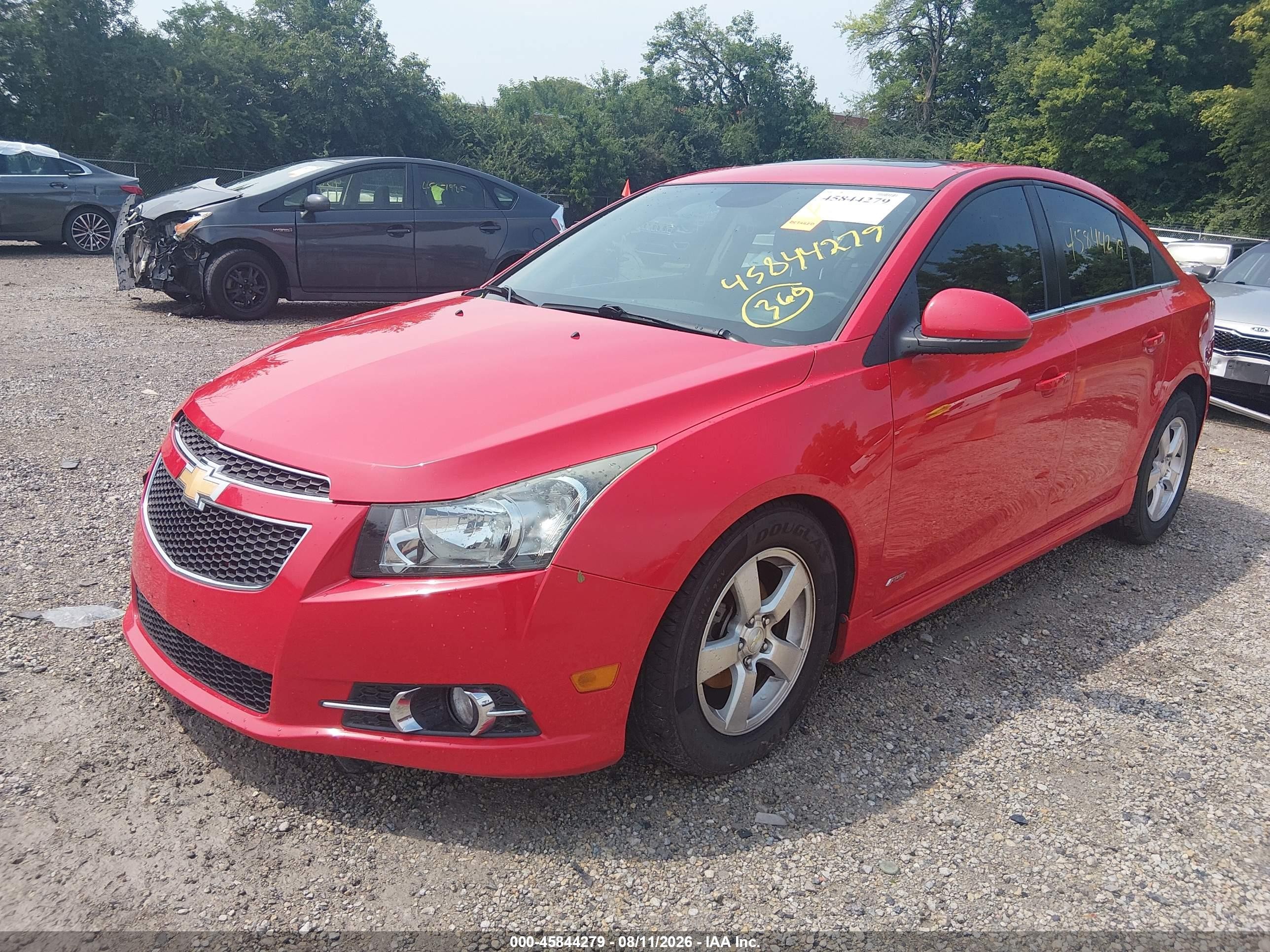 2014 Chevrolet Cruze 1lt Auto Красный vin: 1G1PC5SB7E7176004