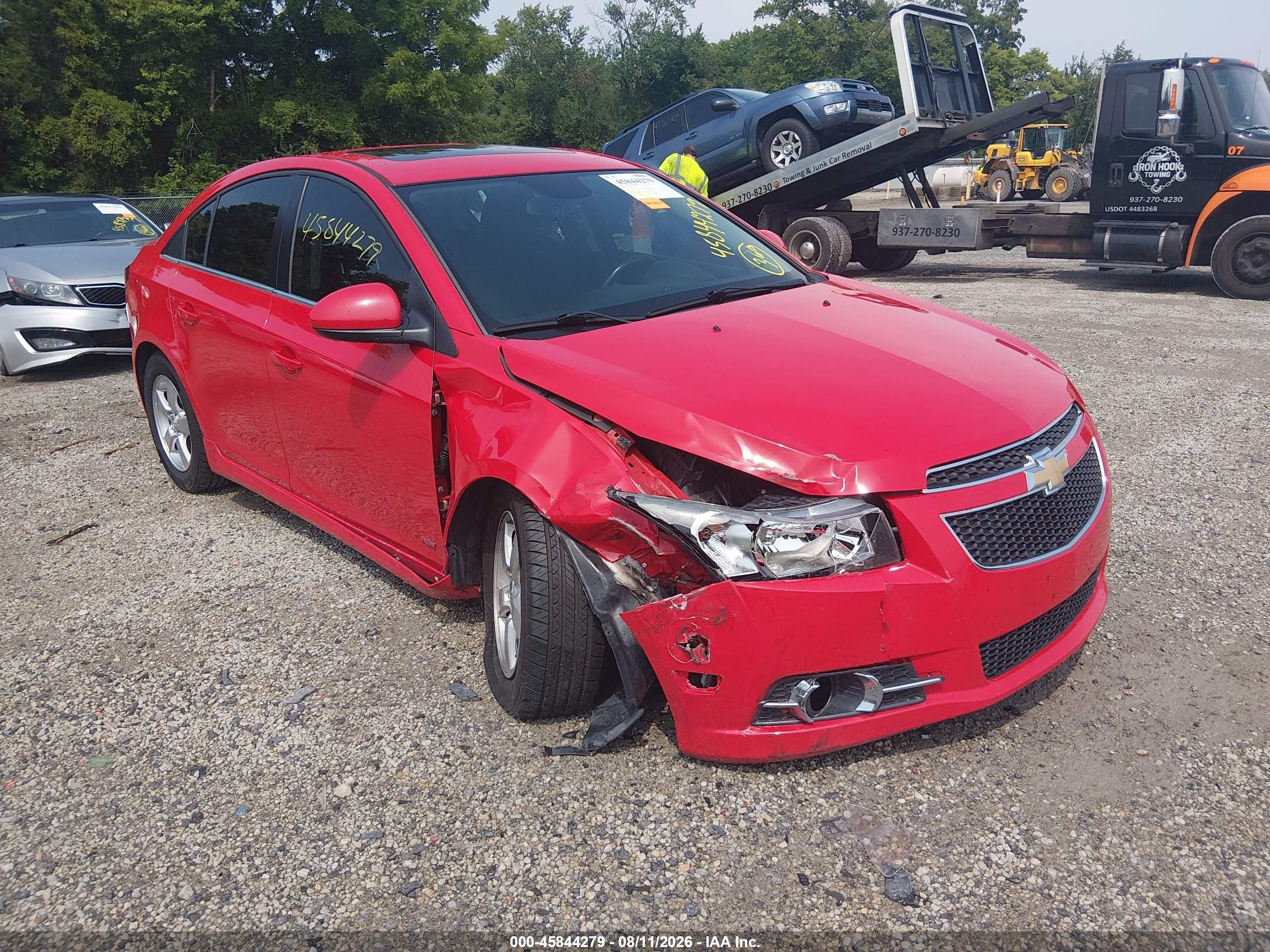 2014 Chevrolet Cruze 1lt Auto Красный vin: 1G1PC5SB7E7176004