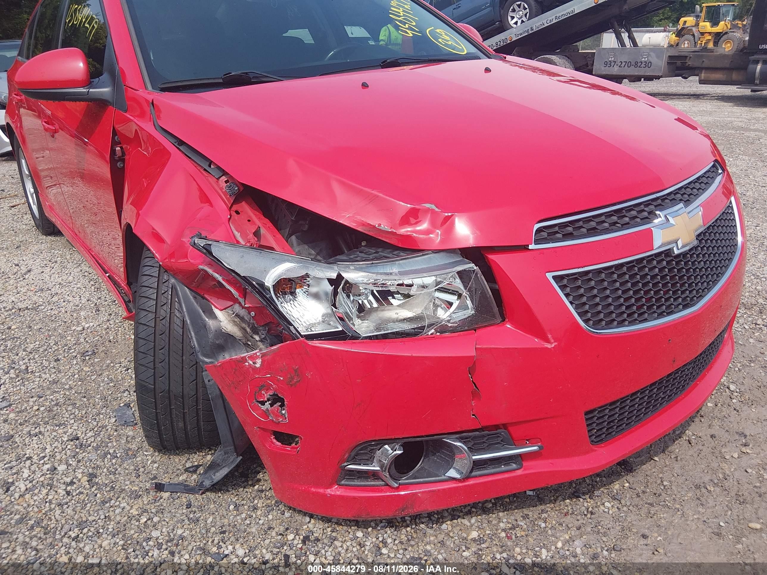 2014 Chevrolet Cruze 1lt Auto Красный vin: 1G1PC5SB7E7176004