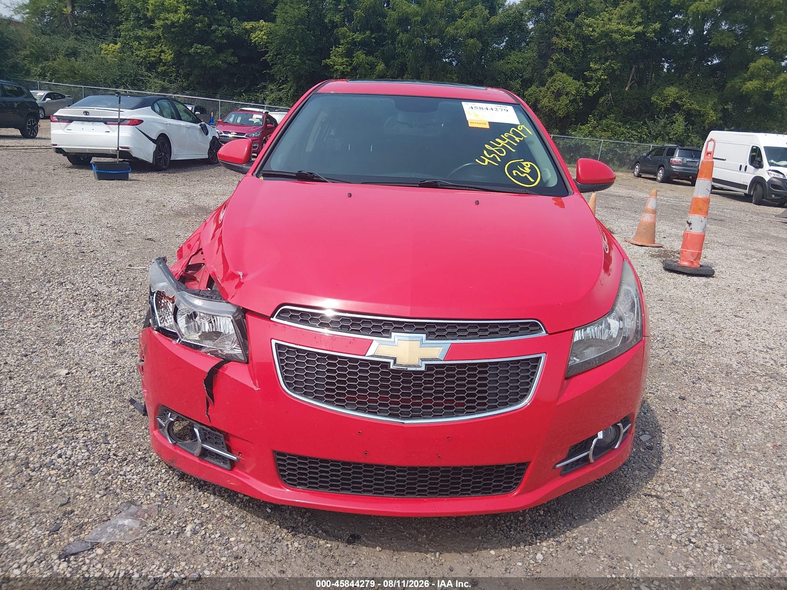 2014 Chevrolet Cruze 1lt Auto Красный vin: 1G1PC5SB7E7176004