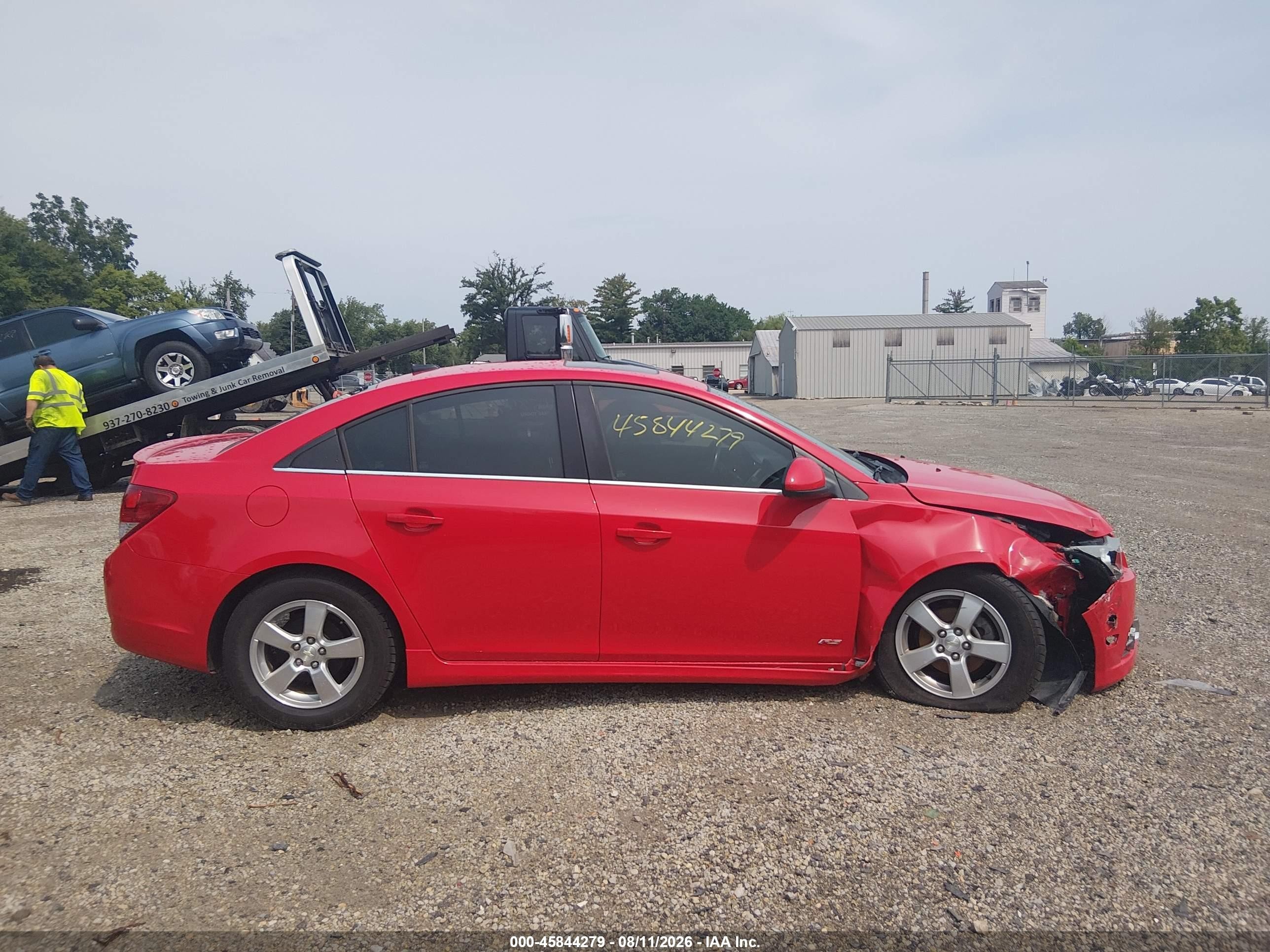 2014 Chevrolet Cruze 1lt Auto Красный vin: 1G1PC5SB7E7176004