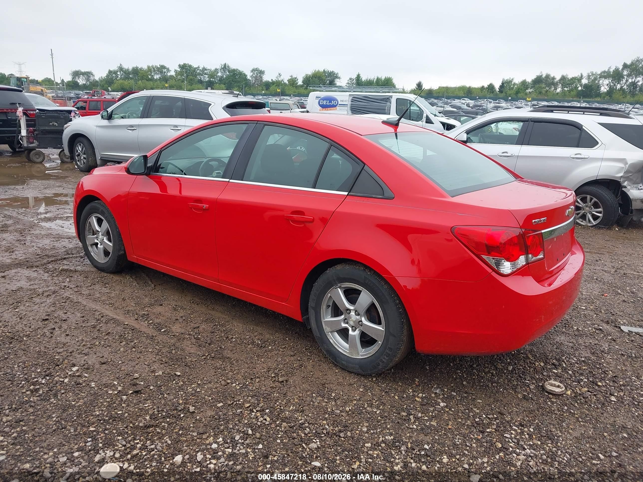 2014 Chevrolet Cruze 1lt Auto Red vin: 1G1PC5SB7E7213763