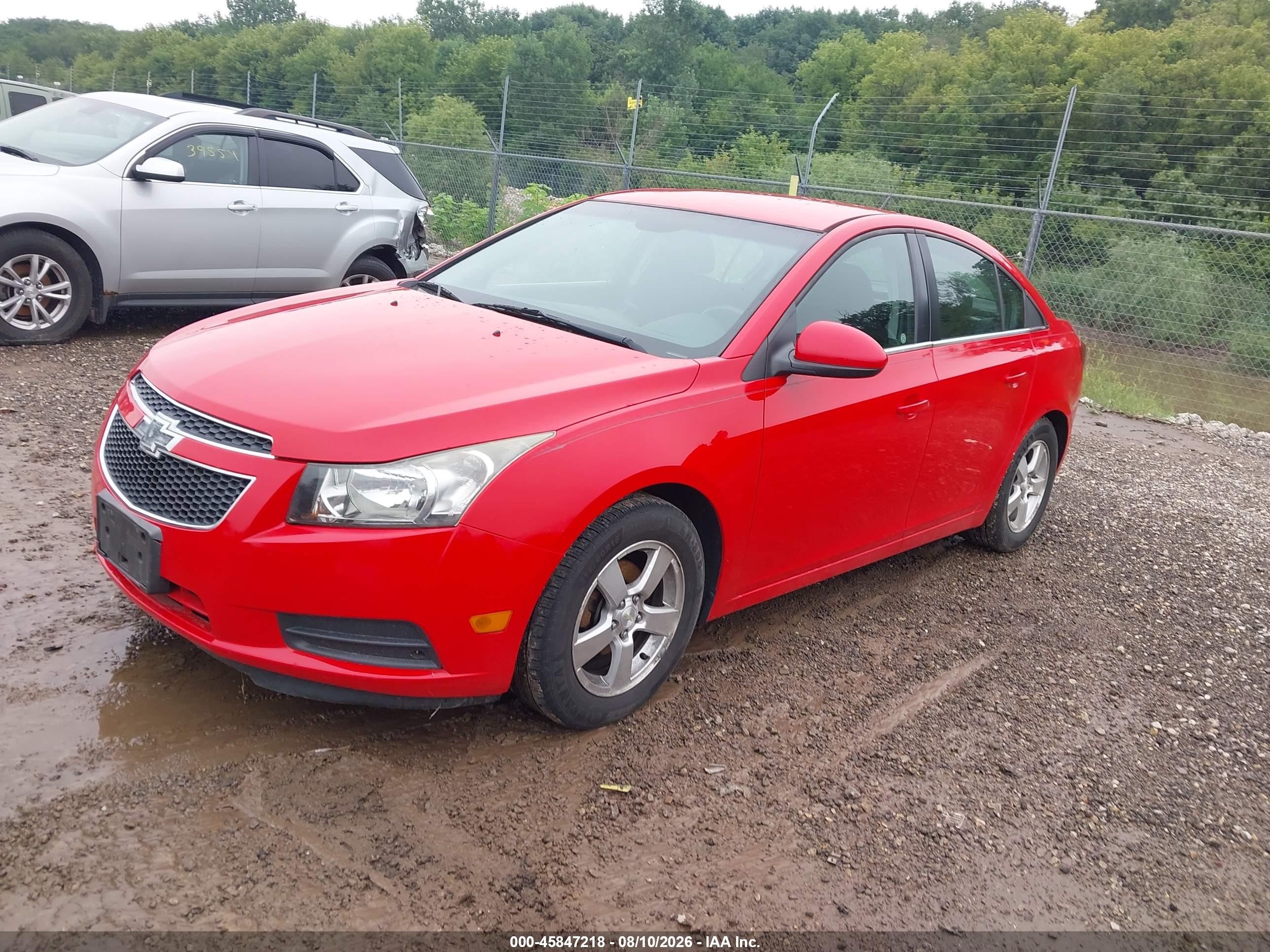2014 Chevrolet Cruze 1lt Auto Red vin: 1G1PC5SB7E7213763