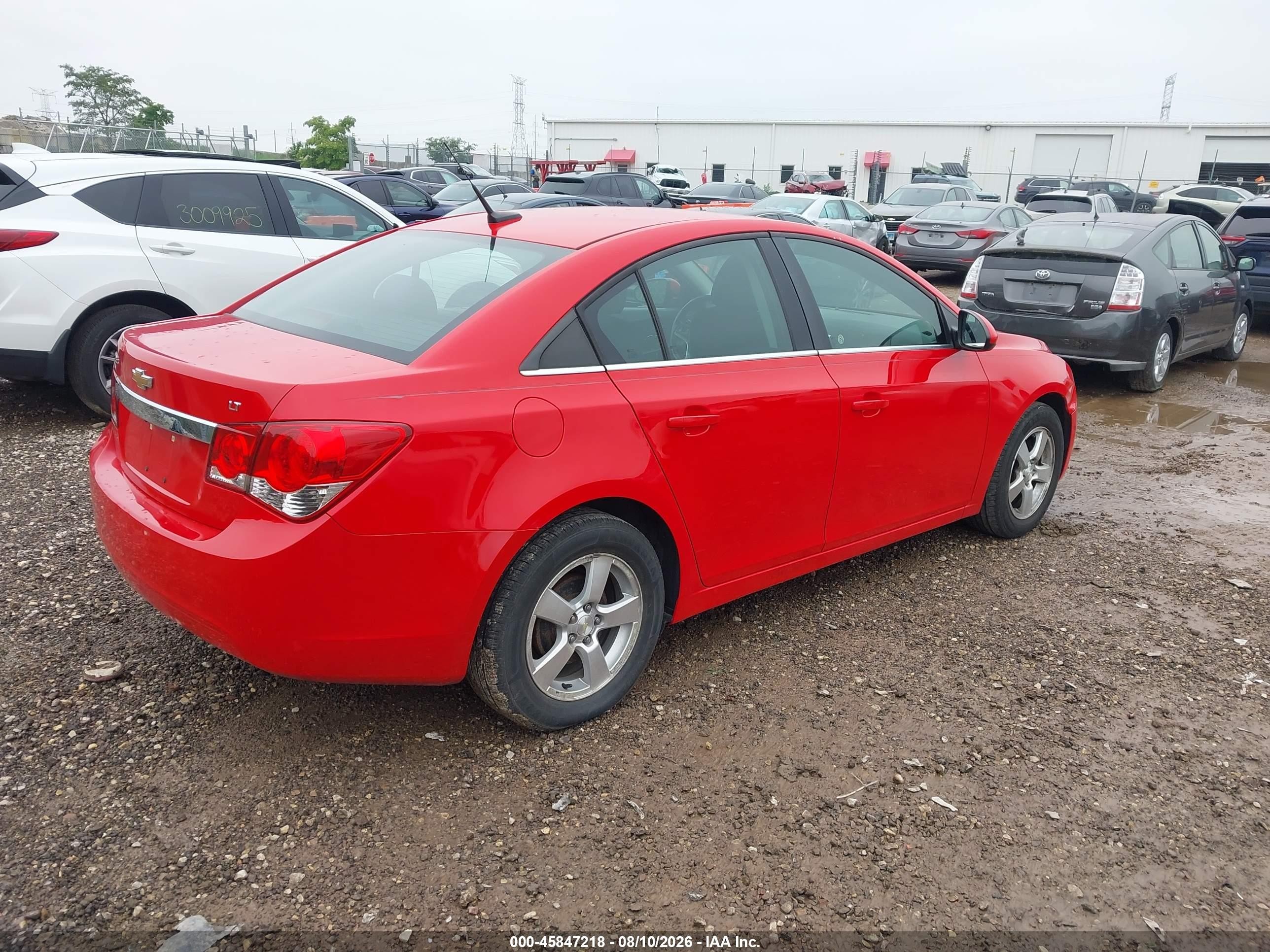 2014 Chevrolet Cruze 1lt Auto Red vin: 1G1PC5SB7E7213763