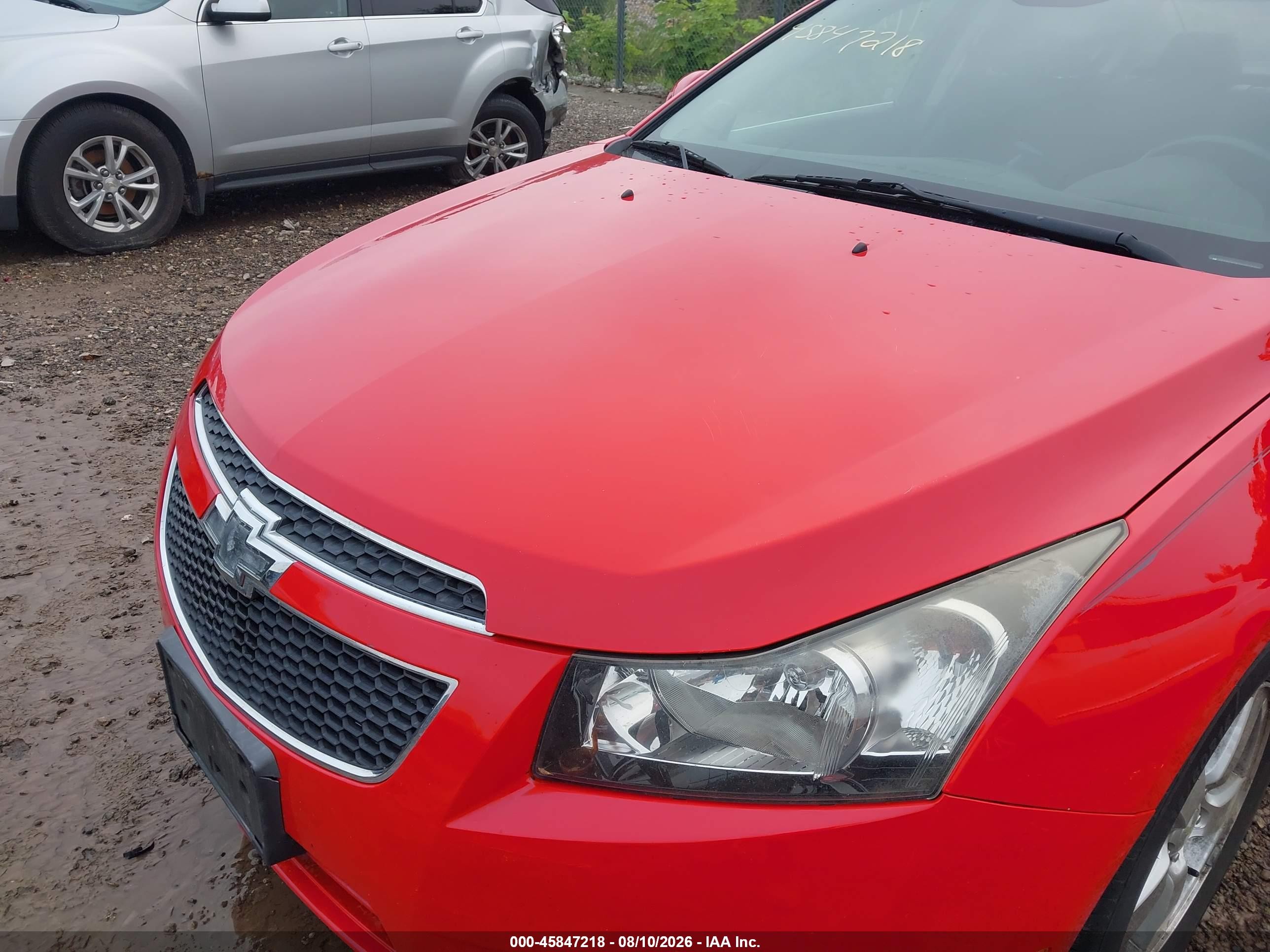 2014 Chevrolet Cruze 1lt Auto Red vin: 1G1PC5SB7E7213763