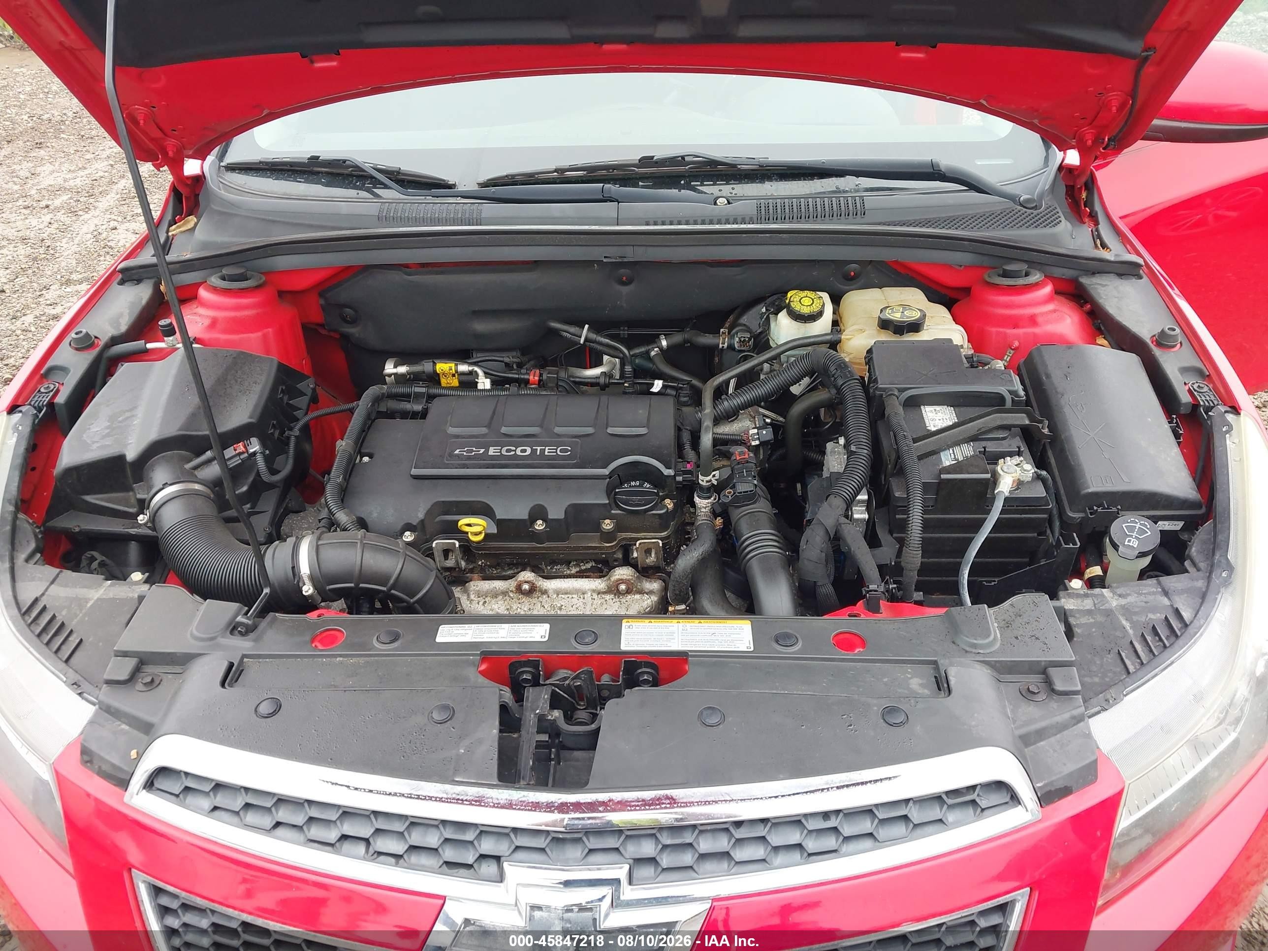 2014 Chevrolet Cruze 1lt Auto Red vin: 1G1PC5SB7E7213763