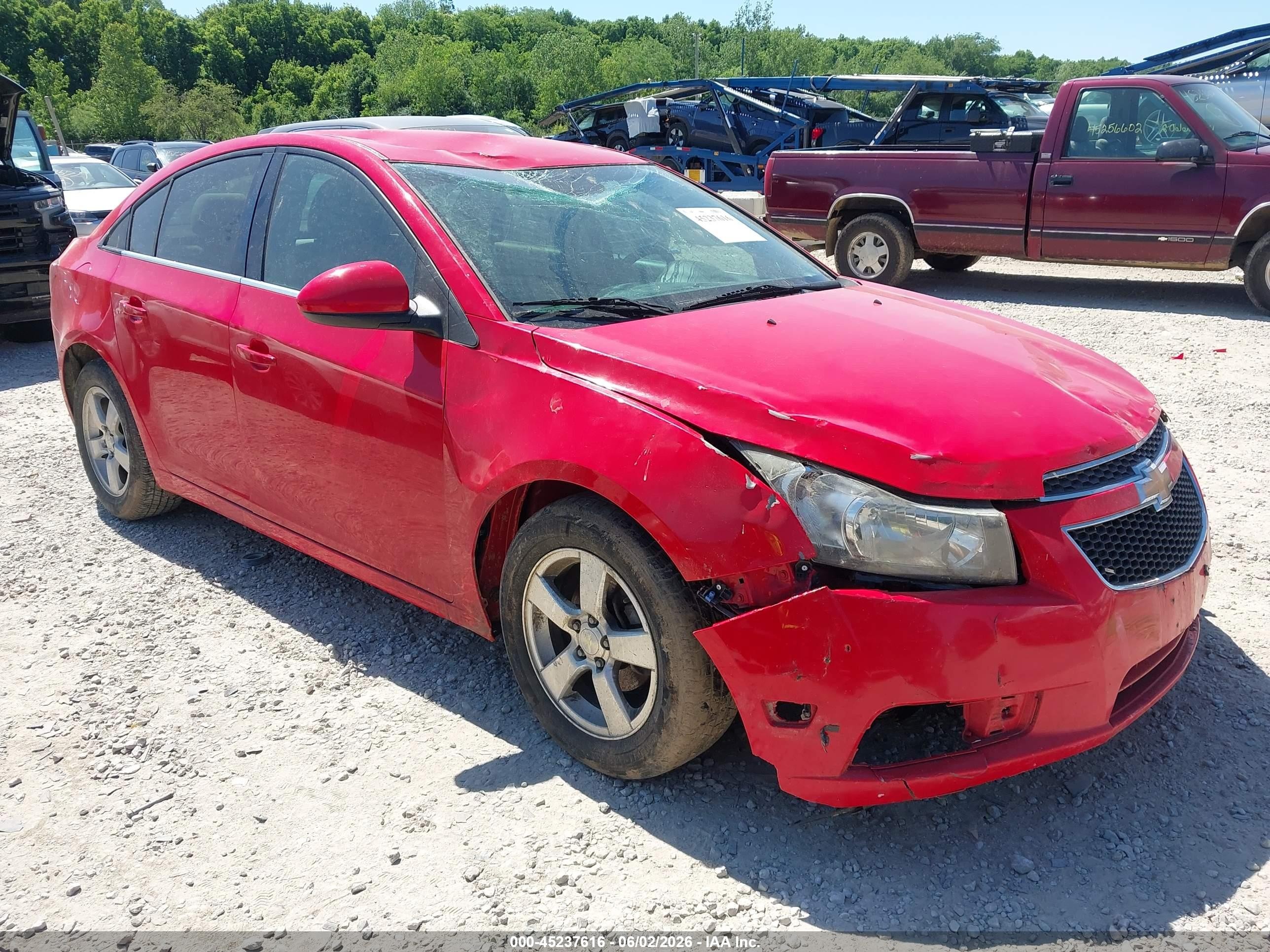 2014 Chevrolet Cruze 1lt Auto Red vin: 1G1PC5SB7E7240770