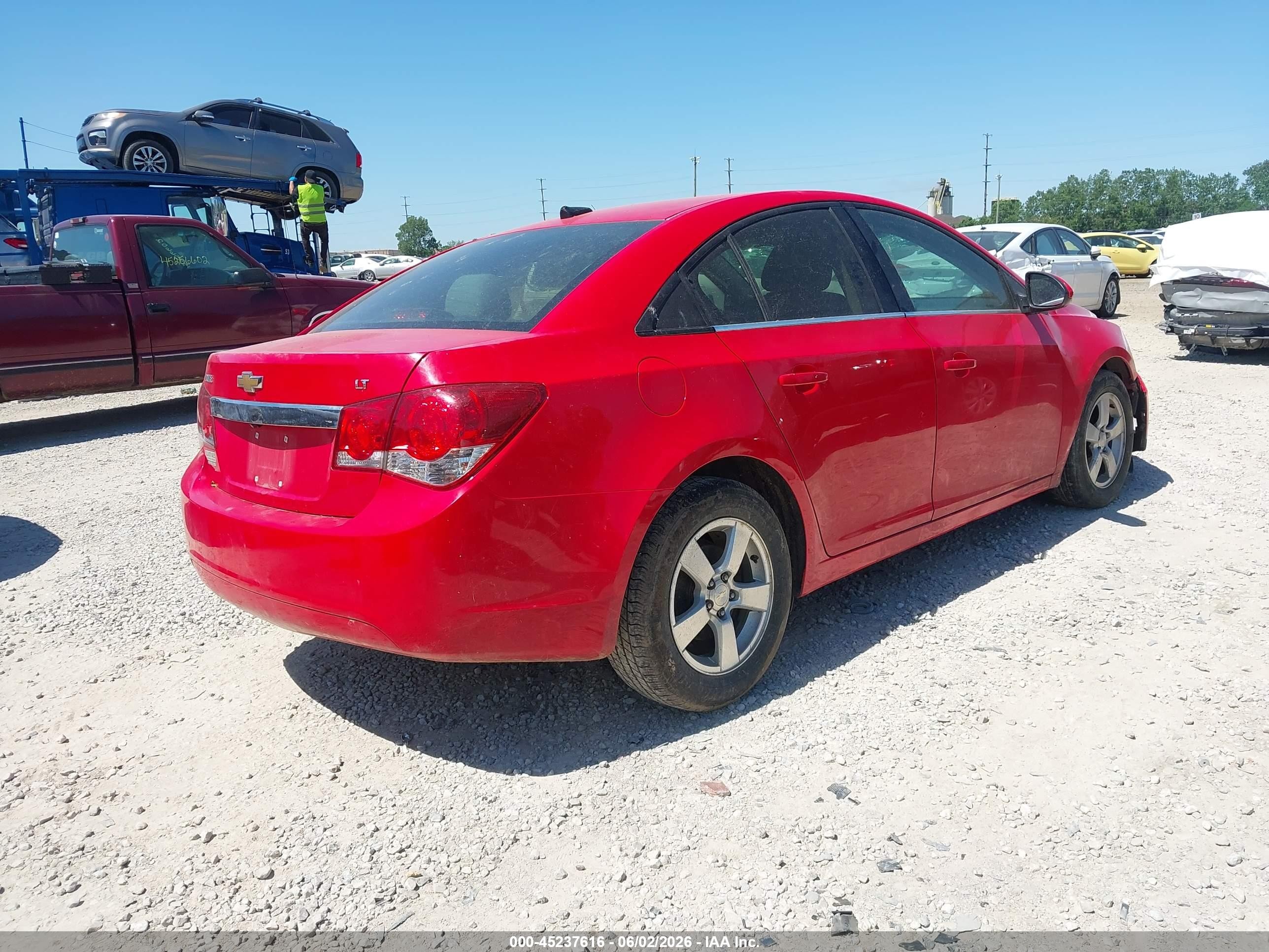 2014 Chevrolet Cruze 1lt Auto Red vin: 1G1PC5SB7E7240770