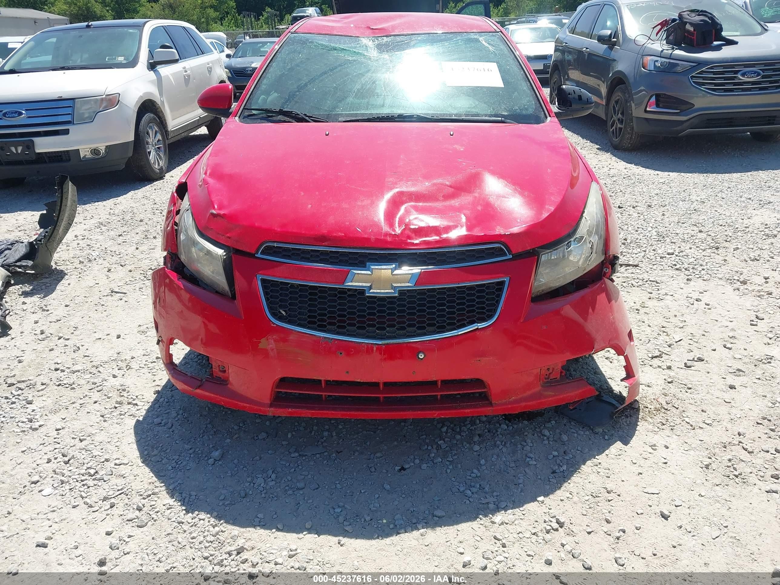2014 Chevrolet Cruze 1lt Auto Red vin: 1G1PC5SB7E7240770