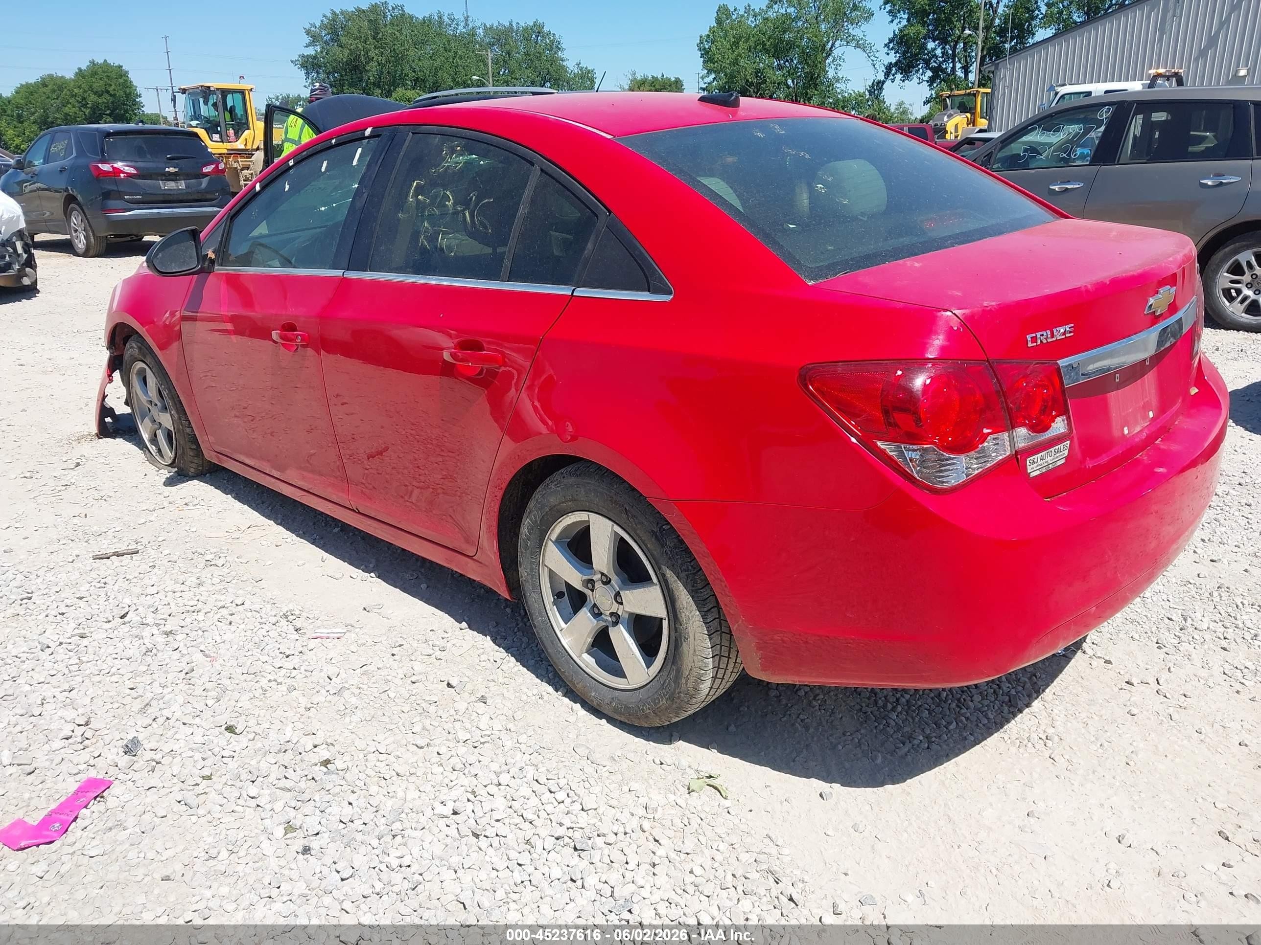 2014 Chevrolet Cruze 1lt Auto Red vin: 1G1PC5SB7E7240770