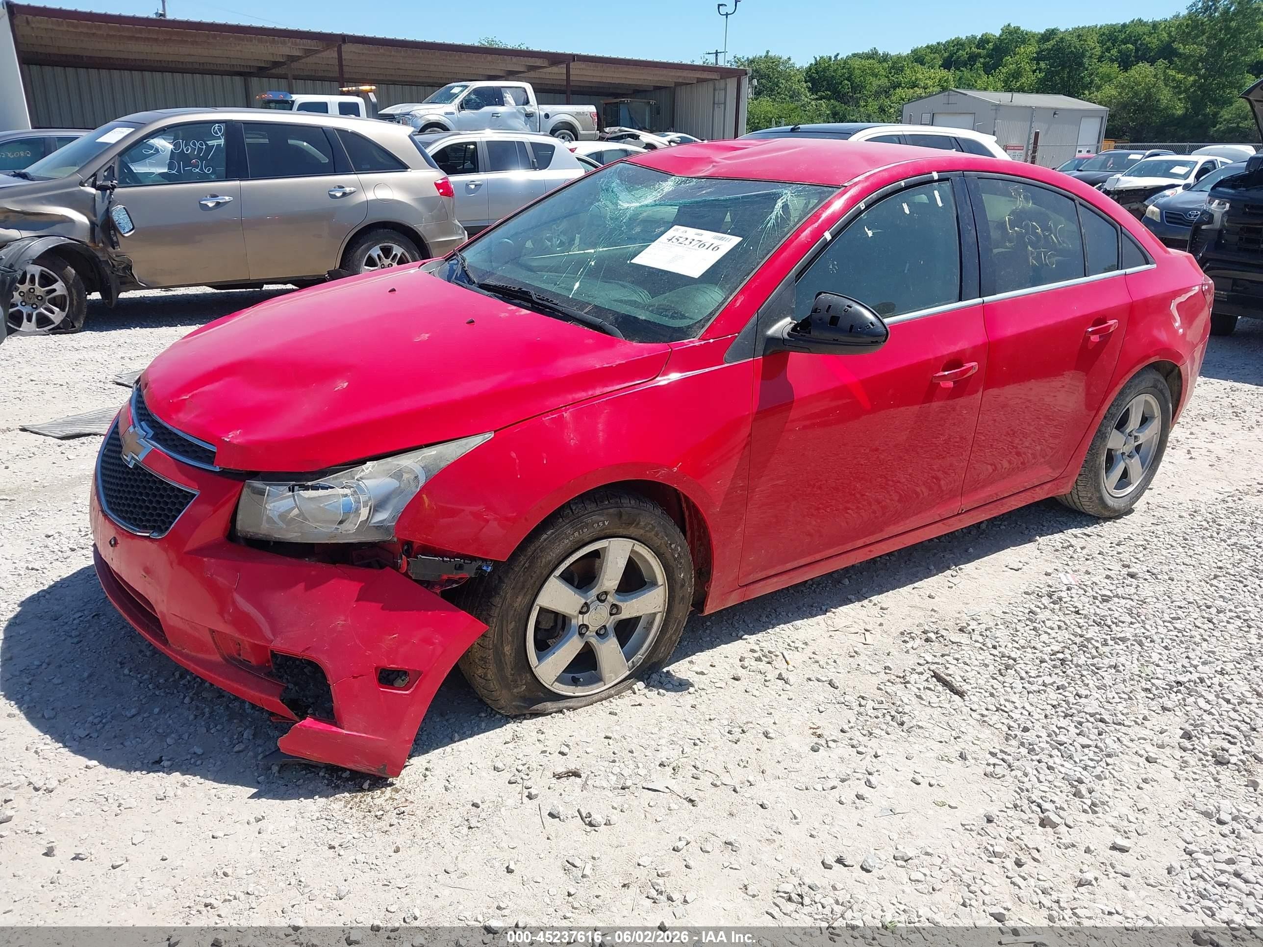 2014 Chevrolet Cruze 1lt Auto Red vin: 1G1PC5SB7E7240770