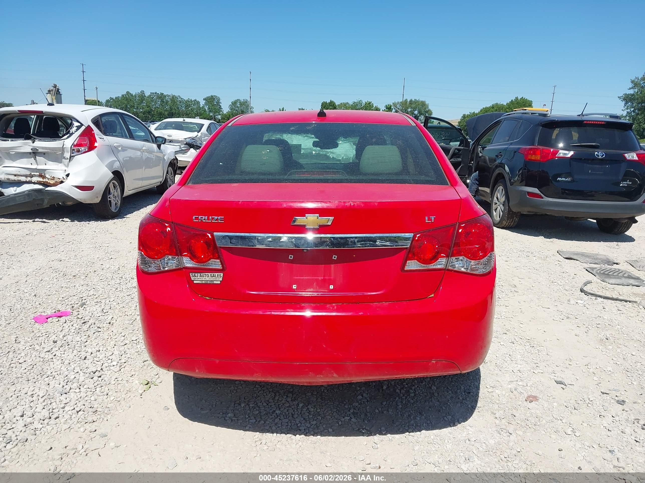 2014 Chevrolet Cruze 1lt Auto Red vin: 1G1PC5SB7E7240770
