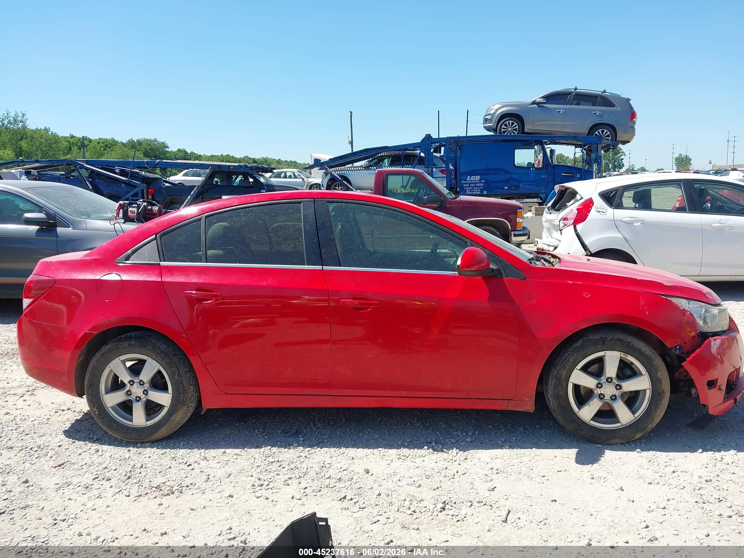 2014 Chevrolet Cruze 1lt Auto Red vin: 1G1PC5SB7E7240770