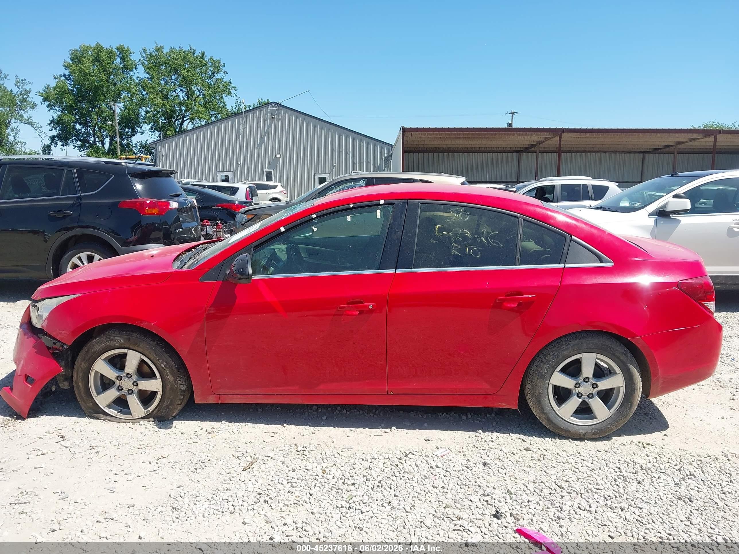 2014 Chevrolet Cruze 1lt Auto Red vin: 1G1PC5SB7E7240770