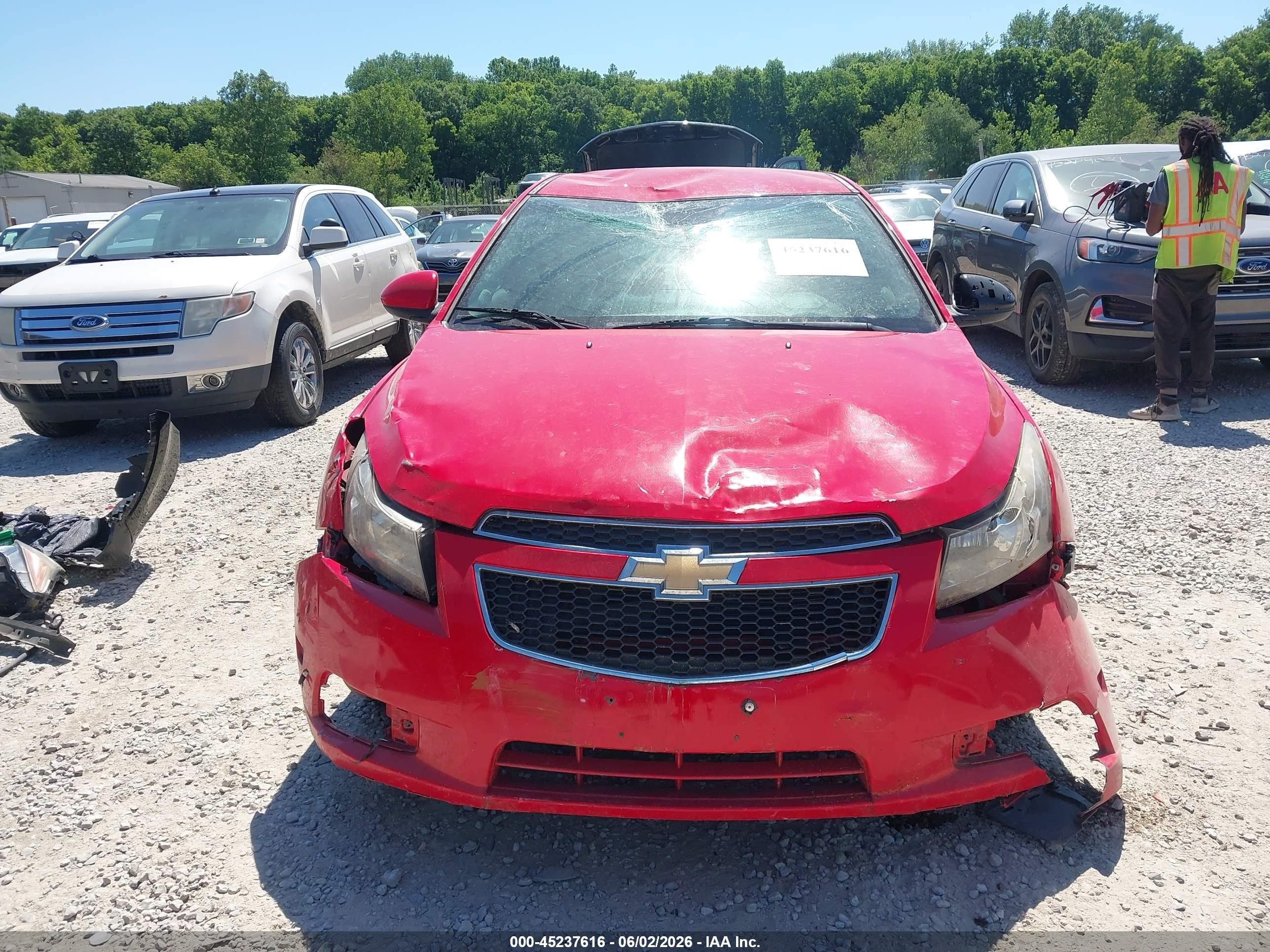 2014 Chevrolet Cruze 1lt Auto Red vin: 1G1PC5SB7E7240770