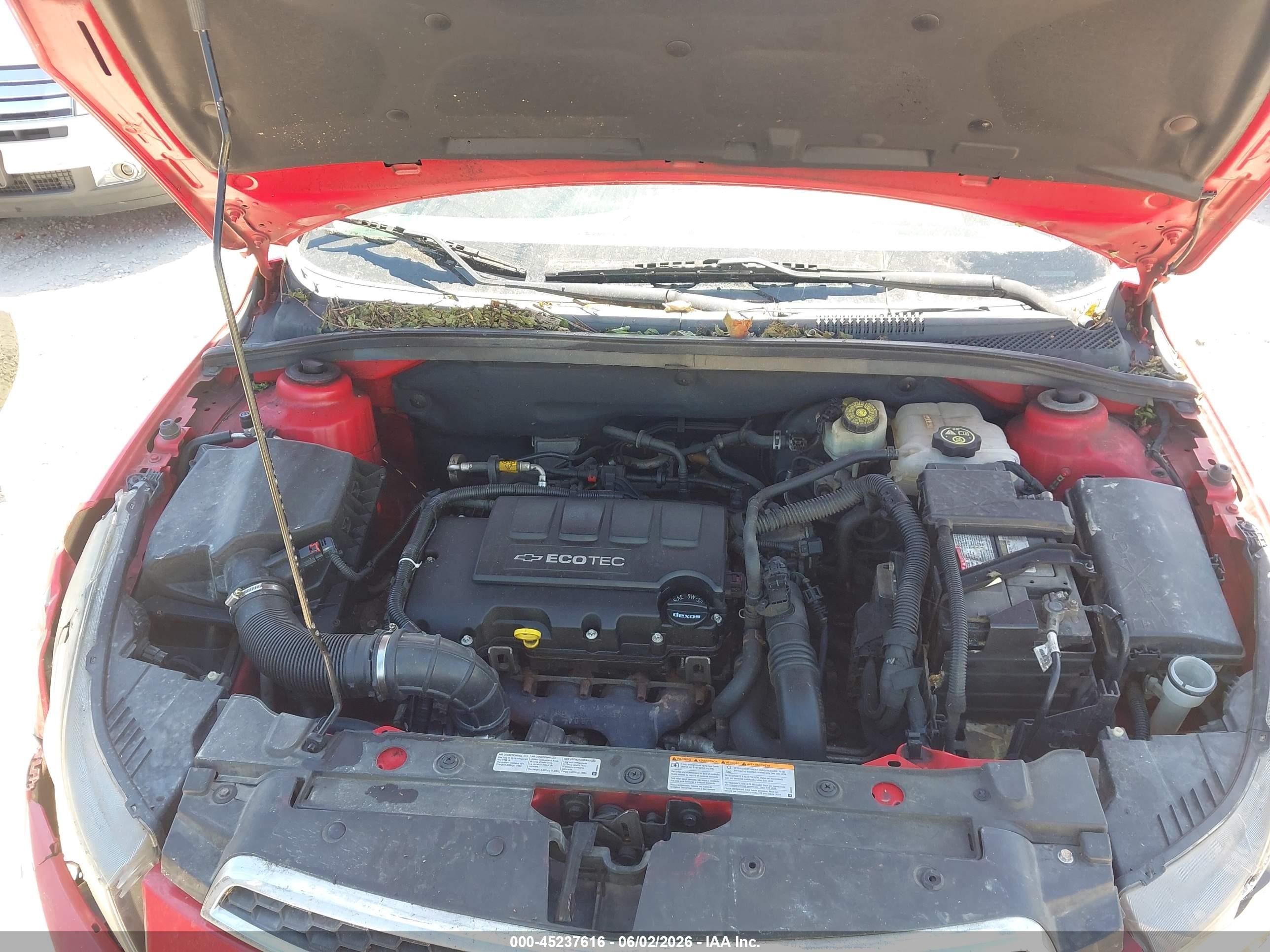 2014 Chevrolet Cruze 1lt Auto Red vin: 1G1PC5SB7E7240770
