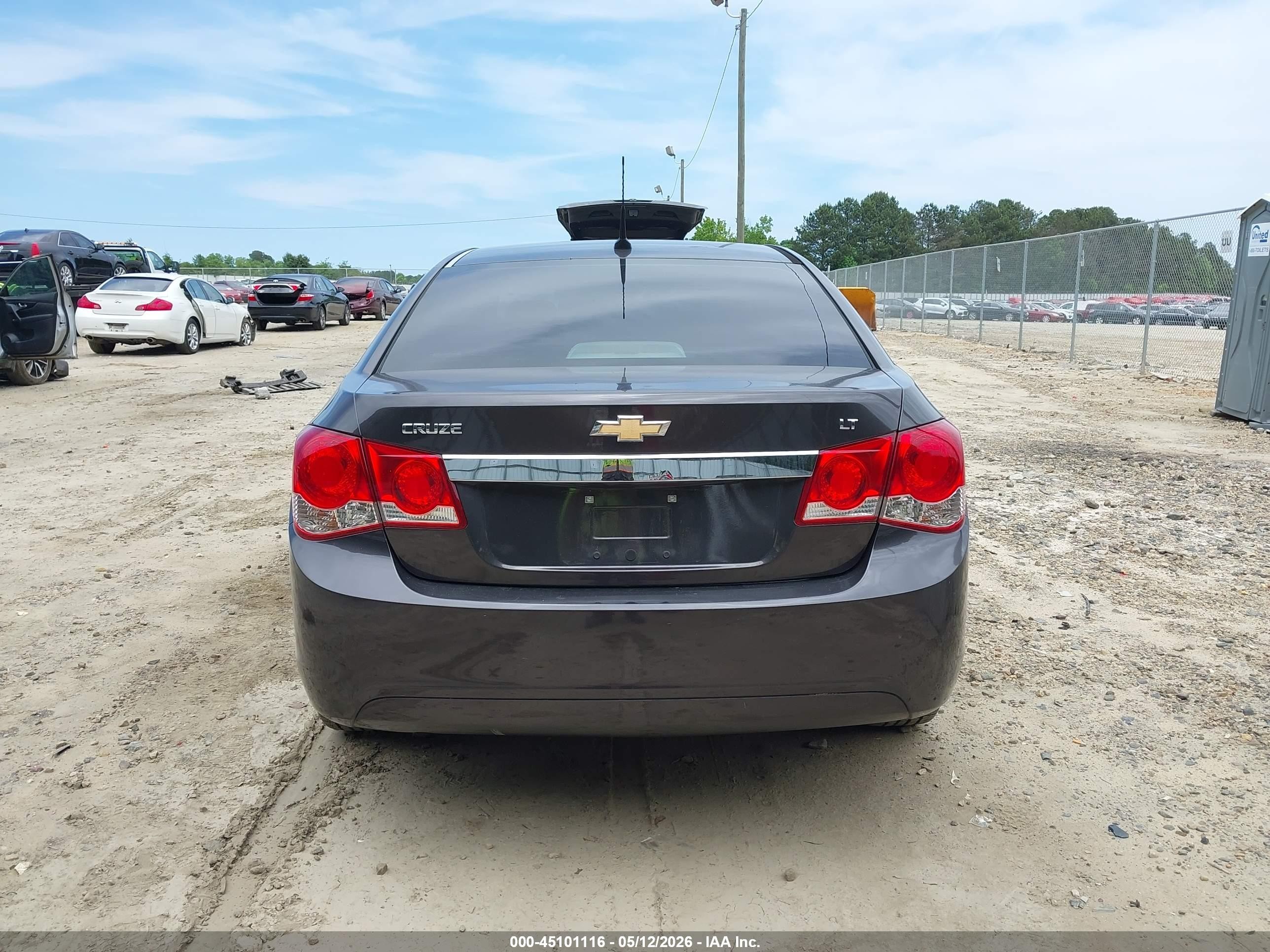 2014 Chevrolet Cruze 1lt Auto Gray vin: 1G1PC5SB7E7315094