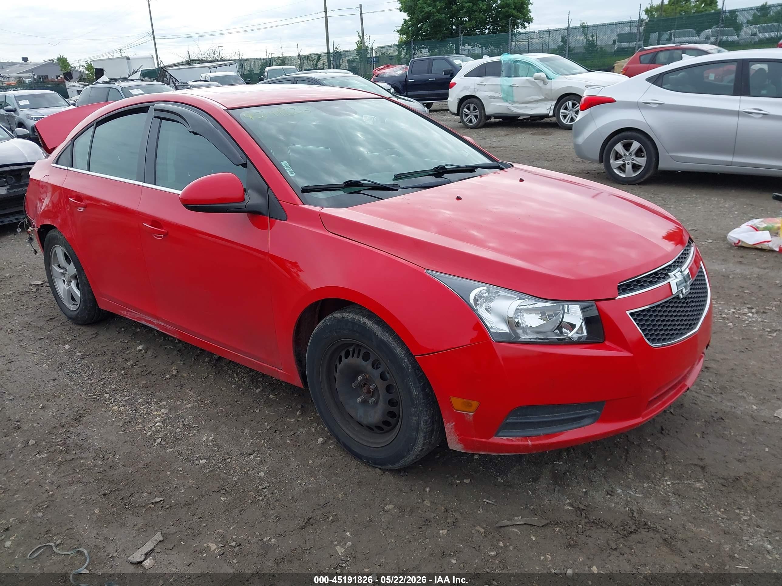 2014 Chevrolet Cruze 1lt Auto Red vin: 1G1PC5SB7E7317718
