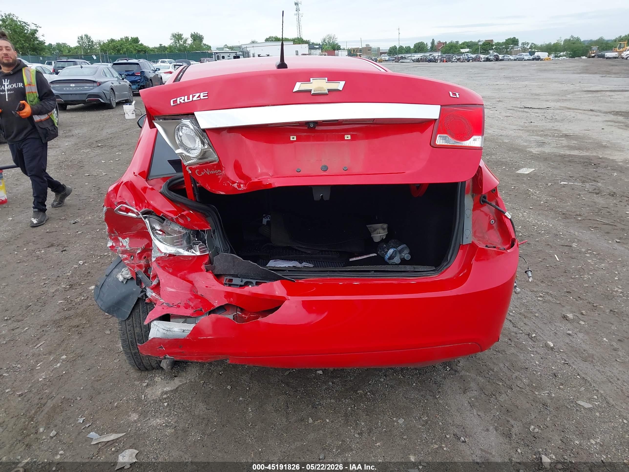 2014 Chevrolet Cruze 1lt Auto Red vin: 1G1PC5SB7E7317718