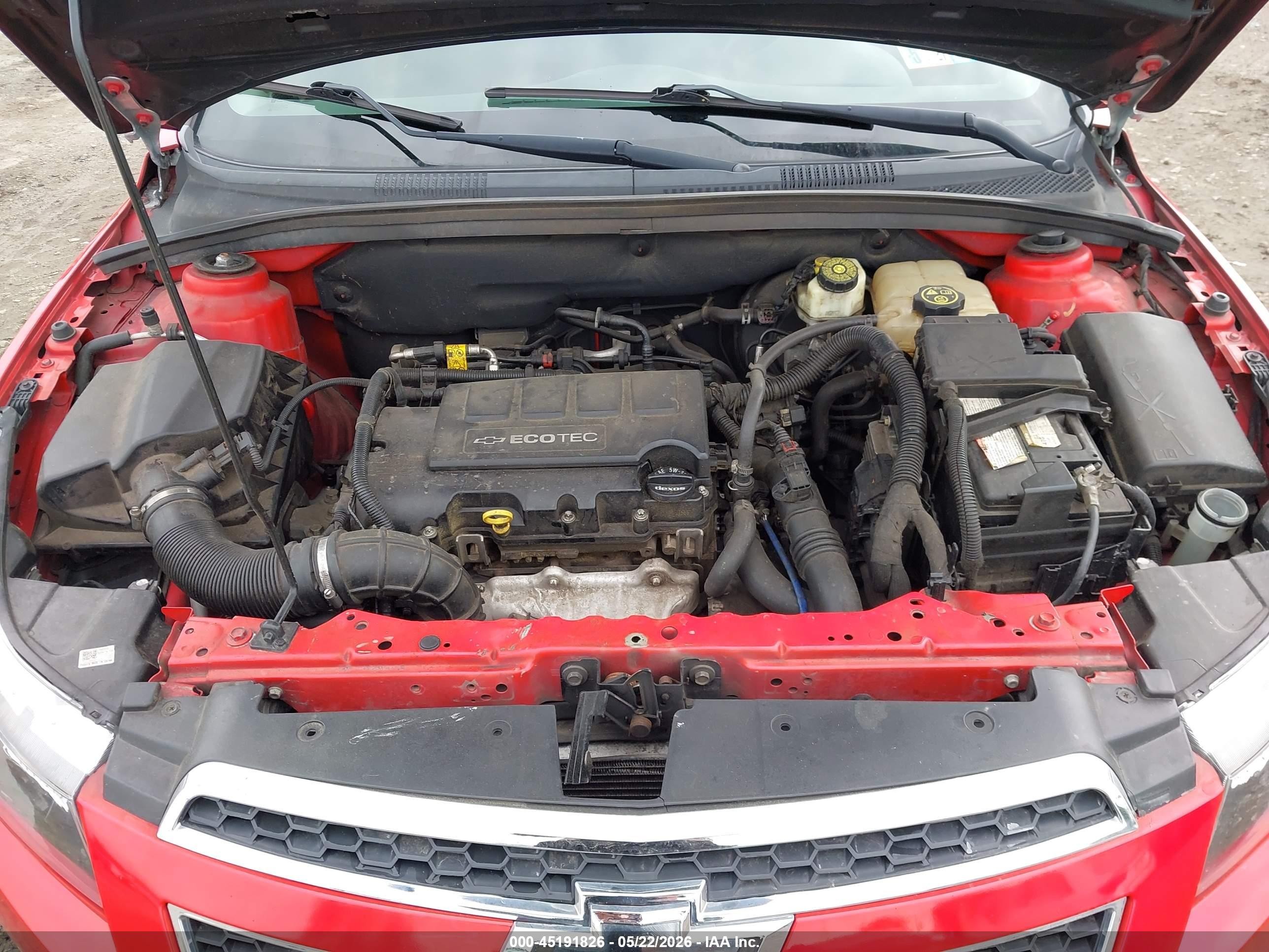 2014 Chevrolet Cruze 1lt Auto Red vin: 1G1PC5SB7E7317718