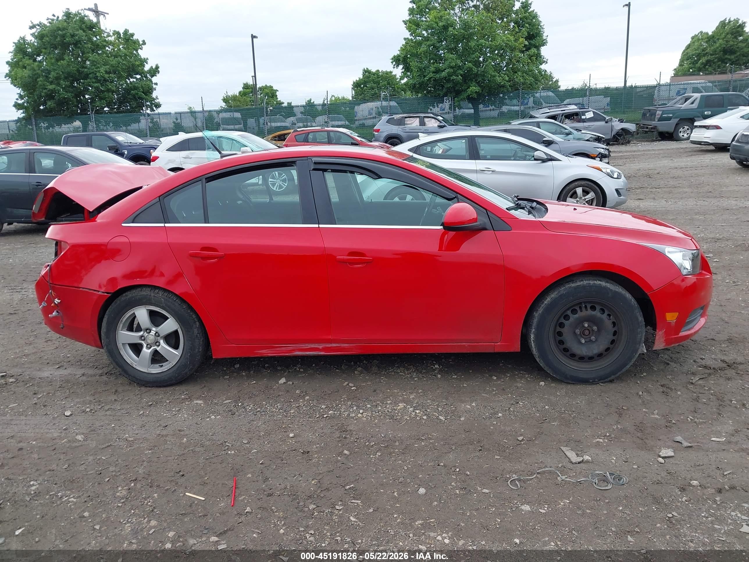 2014 Chevrolet Cruze 1lt Auto Red vin: 1G1PC5SB7E7317718