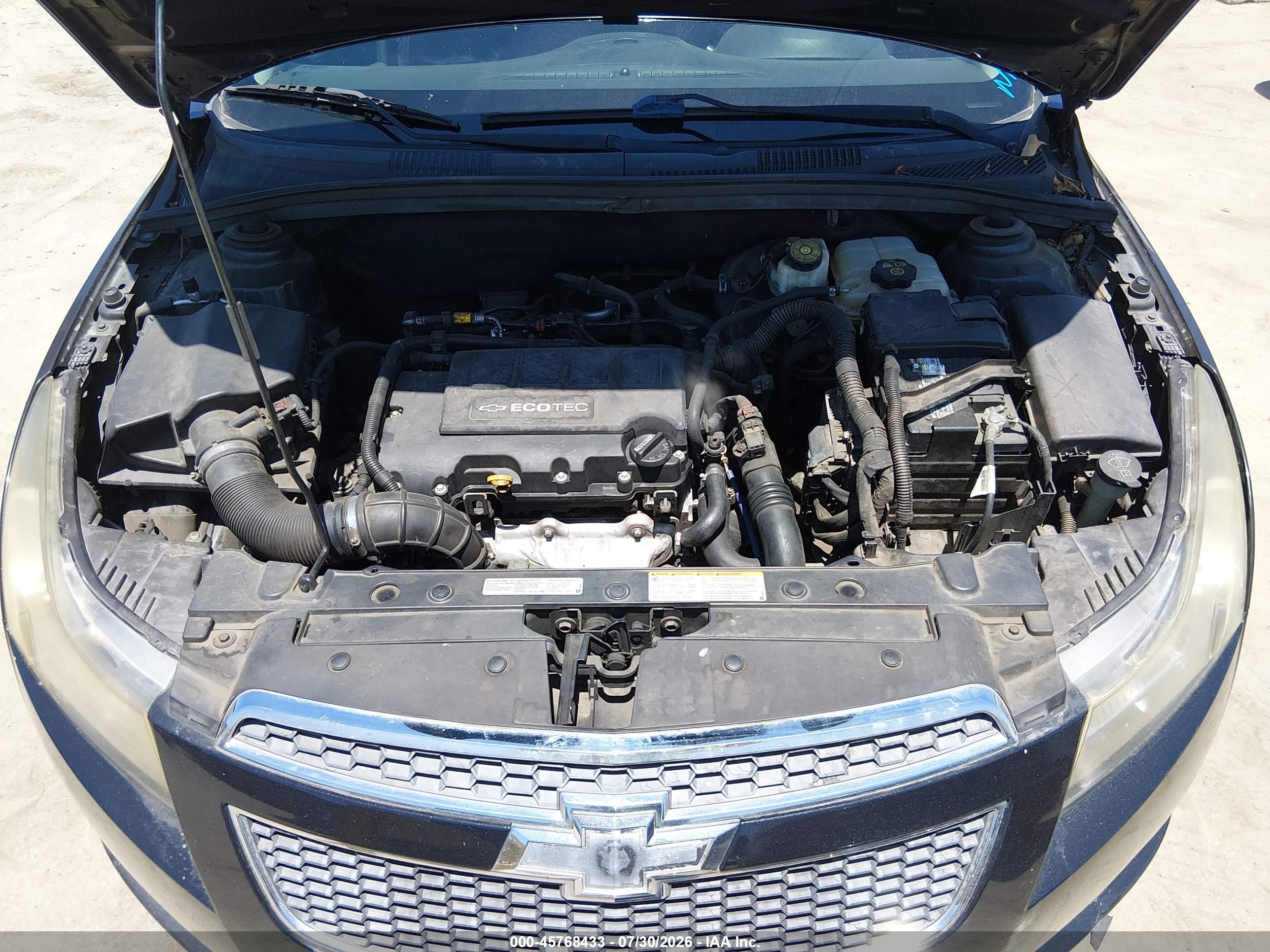 2014 Chevrolet Cruze 1lt Auto Черный vin: 1G1PC5SB7E7375358