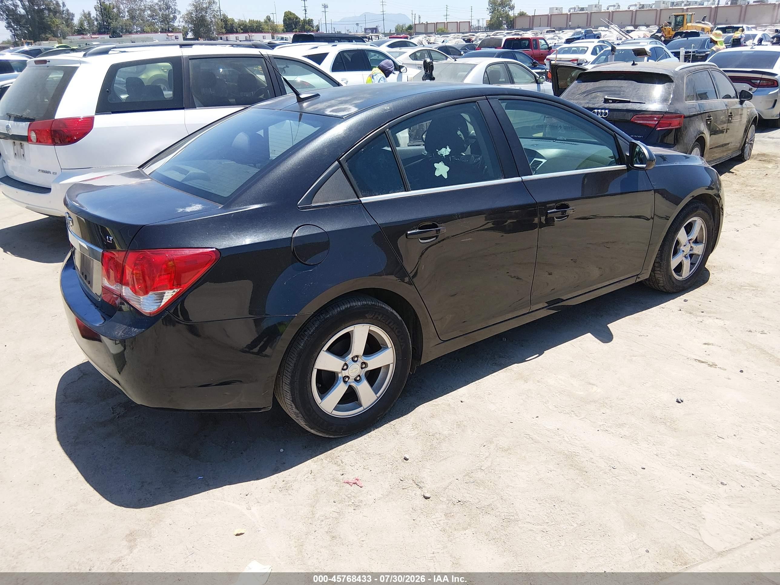 2014 Chevrolet Cruze 1lt Auto Черный vin: 1G1PC5SB7E7375358