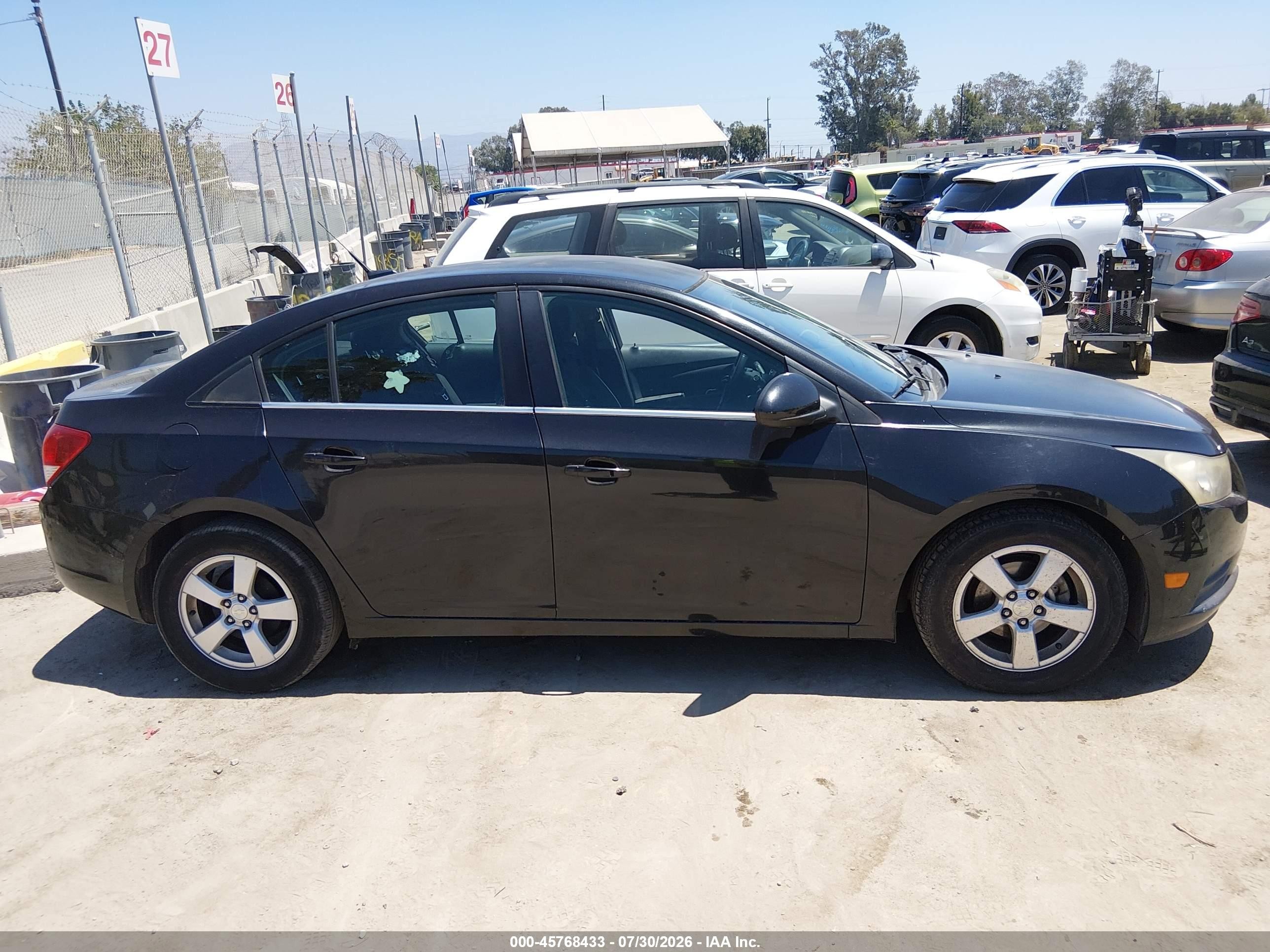 2014 Chevrolet Cruze 1lt Auto Черный vin: 1G1PC5SB7E7375358