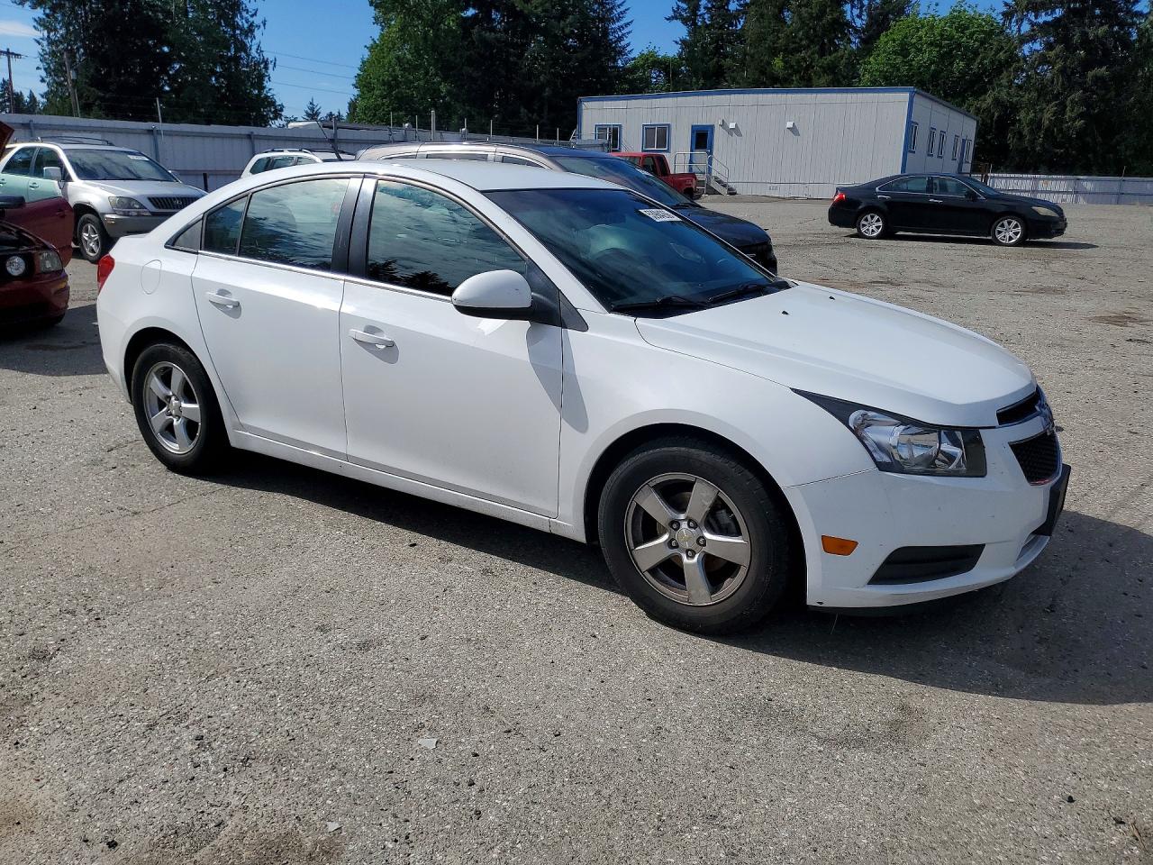 2014 Chevrolet Cruze Lt White vin: 1G1PC5SB7E7380852