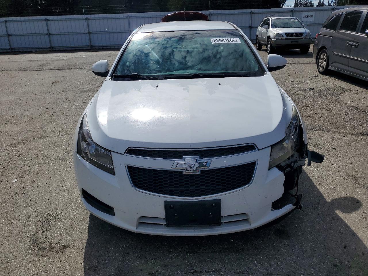 2014 Chevrolet Cruze Lt White vin: 1G1PC5SB7E7380852
