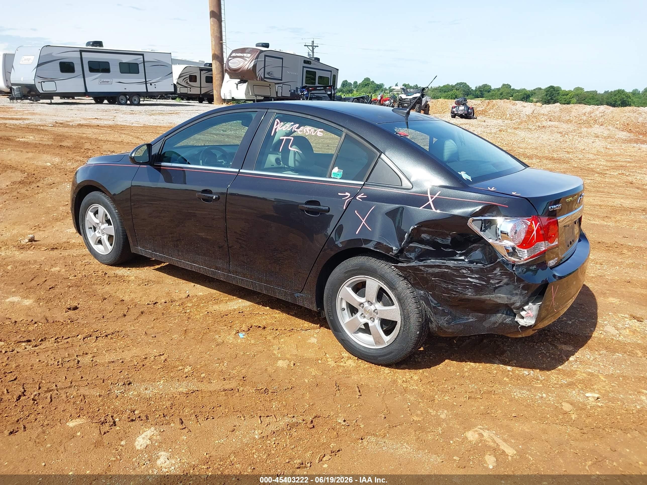 2014 Chevrolet Cruze 1lt Auto Black vin: 1G1PC5SB7E7388031