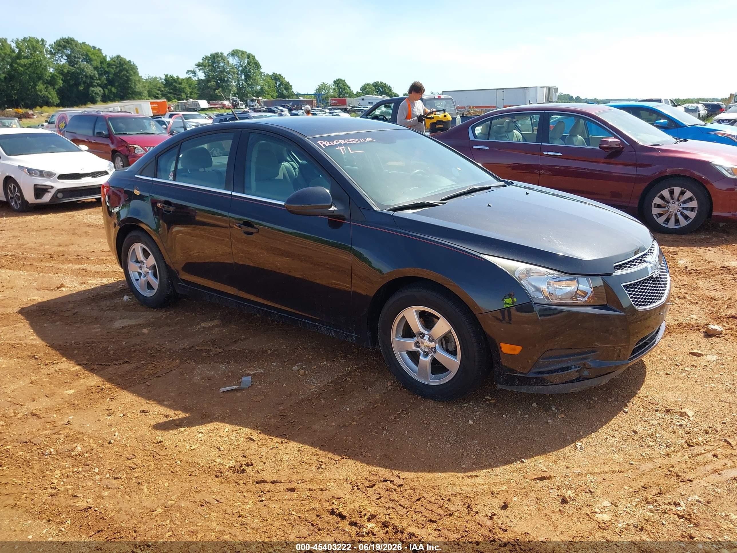 2014 Chevrolet Cruze 1lt Auto Black vin: 1G1PC5SB7E7388031