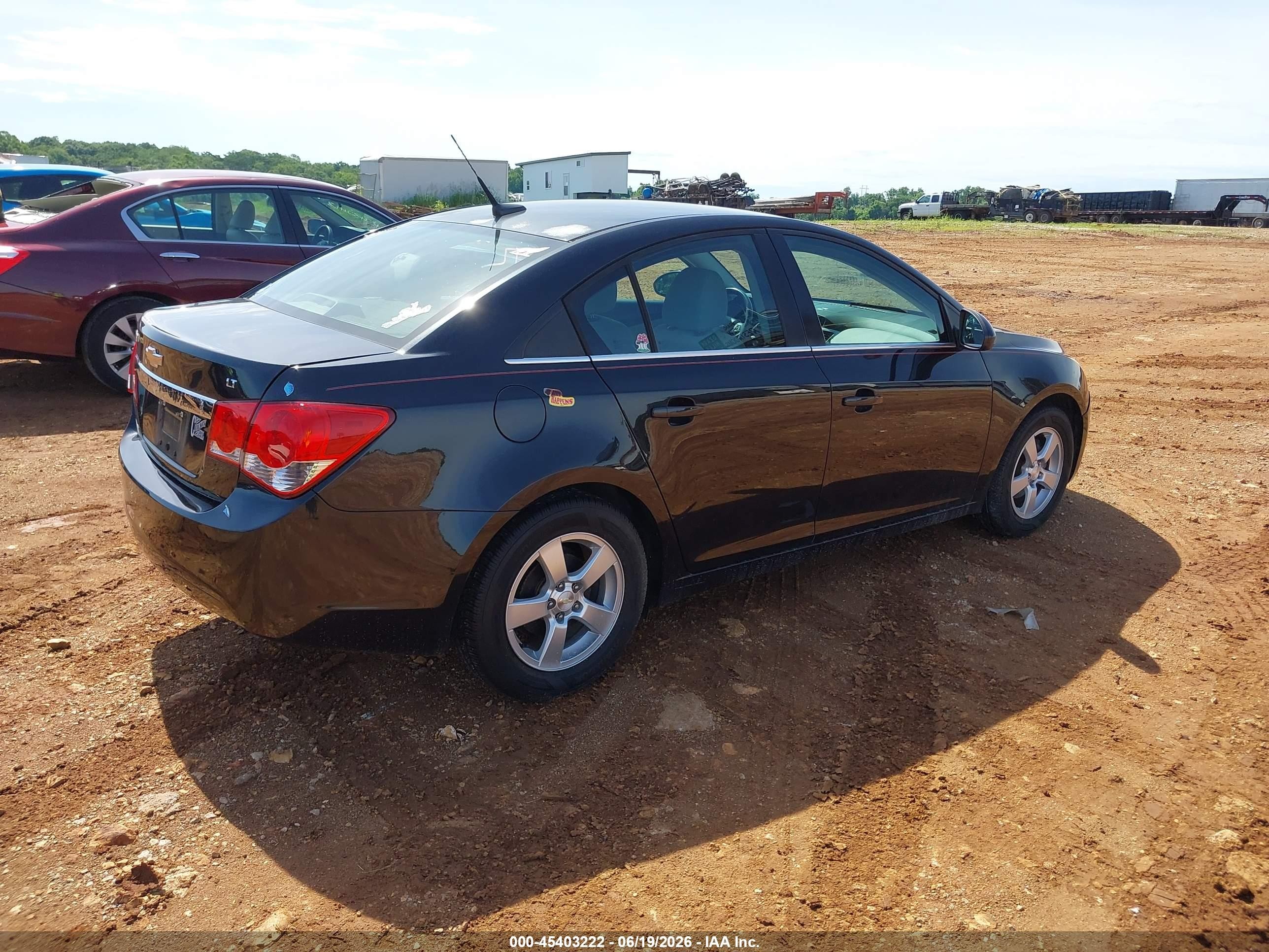 2014 Chevrolet Cruze 1lt Auto Black vin: 1G1PC5SB7E7388031