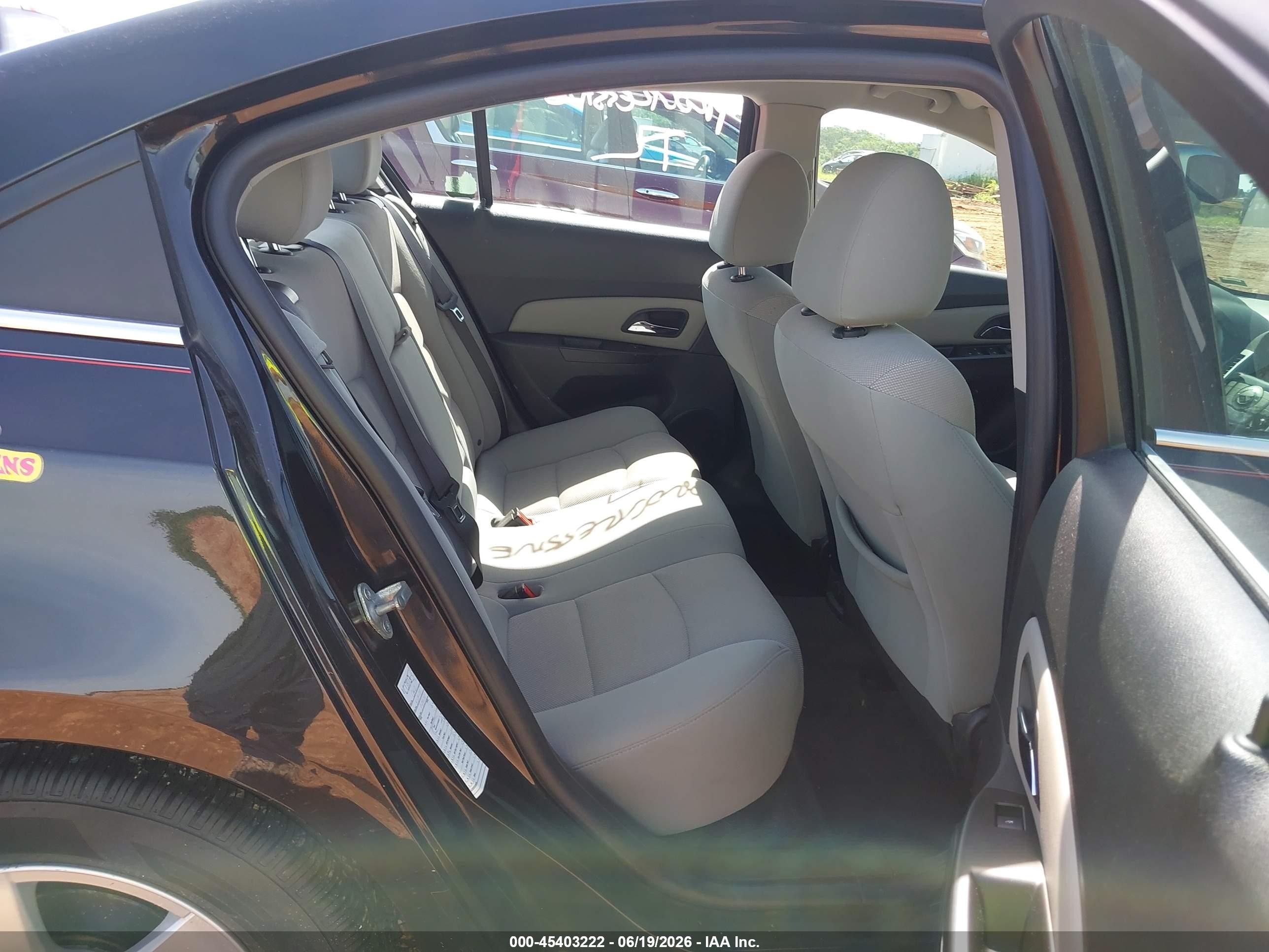 2014 Chevrolet Cruze 1lt Auto Black vin: 1G1PC5SB7E7388031