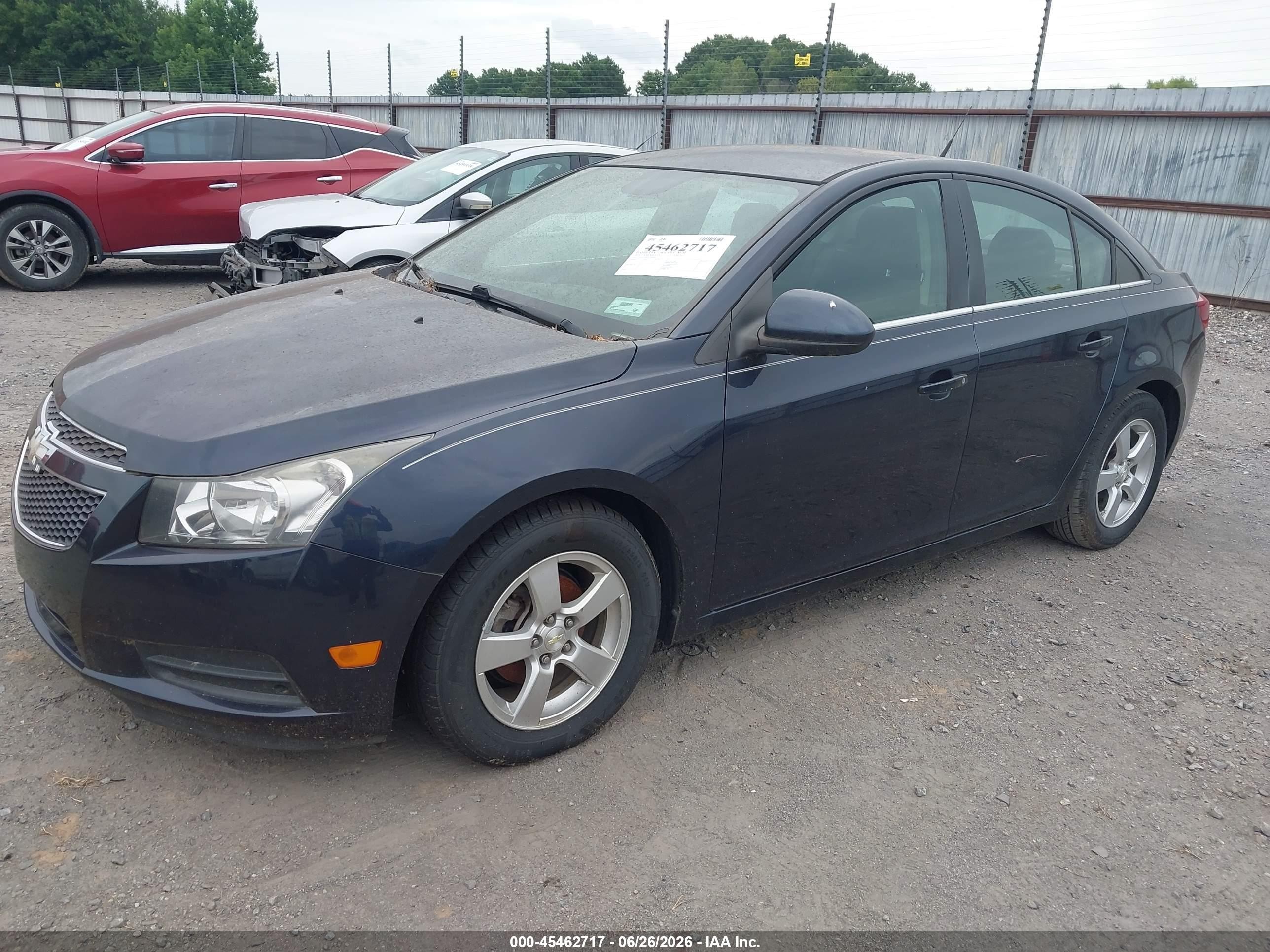 2014 Chevrolet Cruze 1lt Auto Blue vin: 1G1PC5SB7E7448096